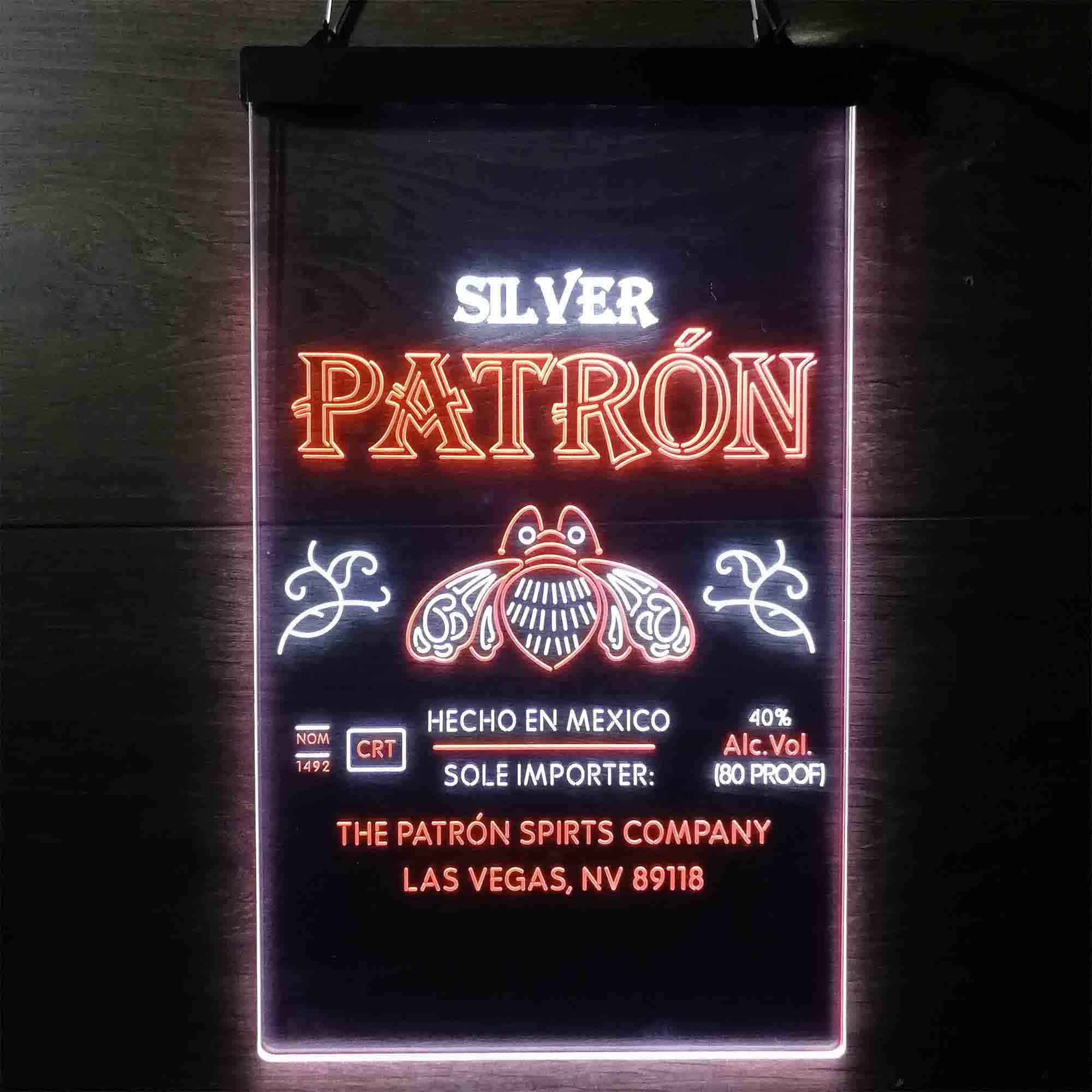 Patron Silver Tequila Wine Neon Sign - LED LAB CAVE