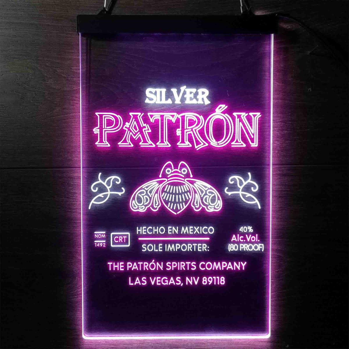 Patron Silver Tequila Wine Neon Sign - LED LAB CAVE