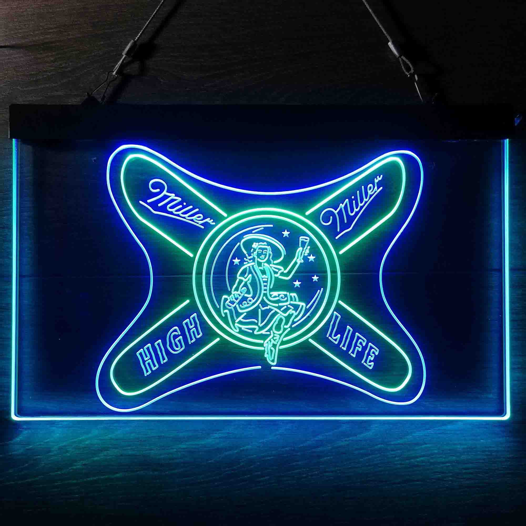 Miller High Life Girl Neon LED Sign