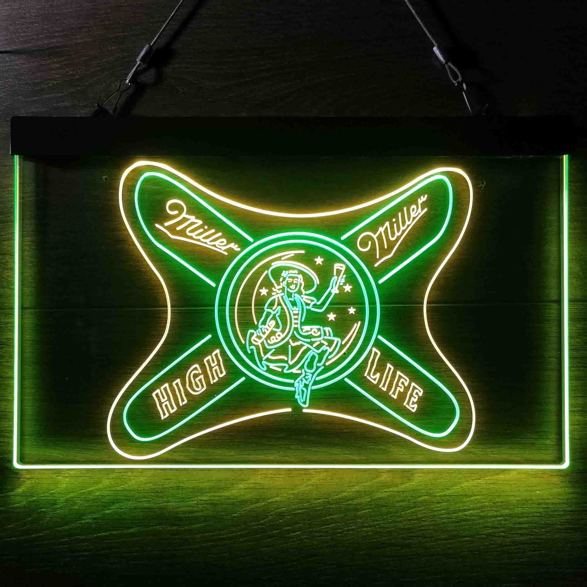 Miller High Life Girl Neon LED Sign