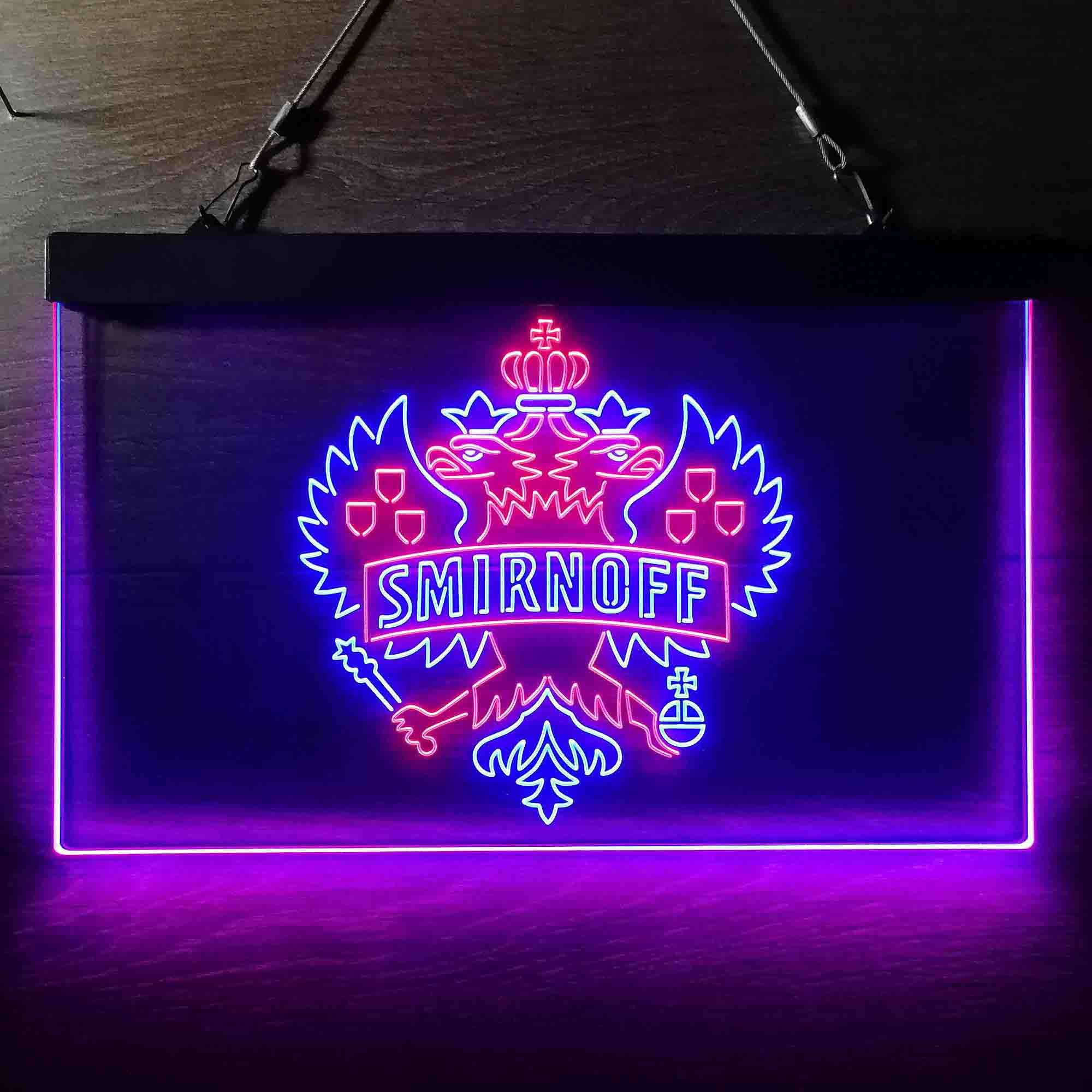 Smirnoff Vodka Wine Neon LED Sign