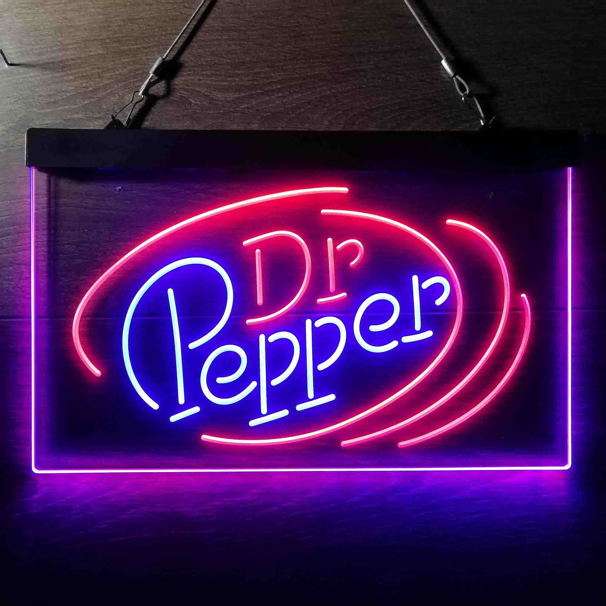 Dr Pepper Line Logo Neon LED Sign