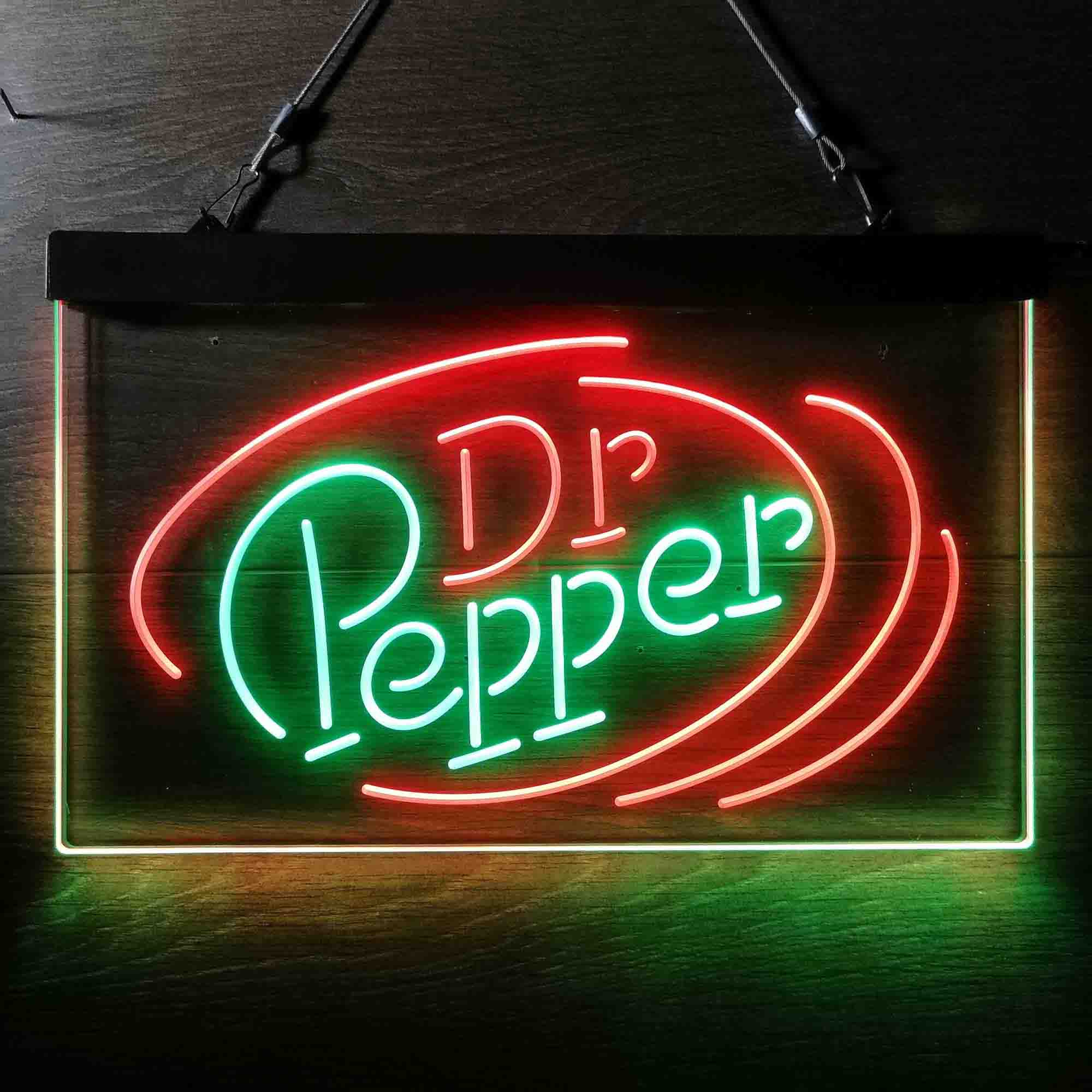 Dr Pepper Line Logo Neon LED Sign