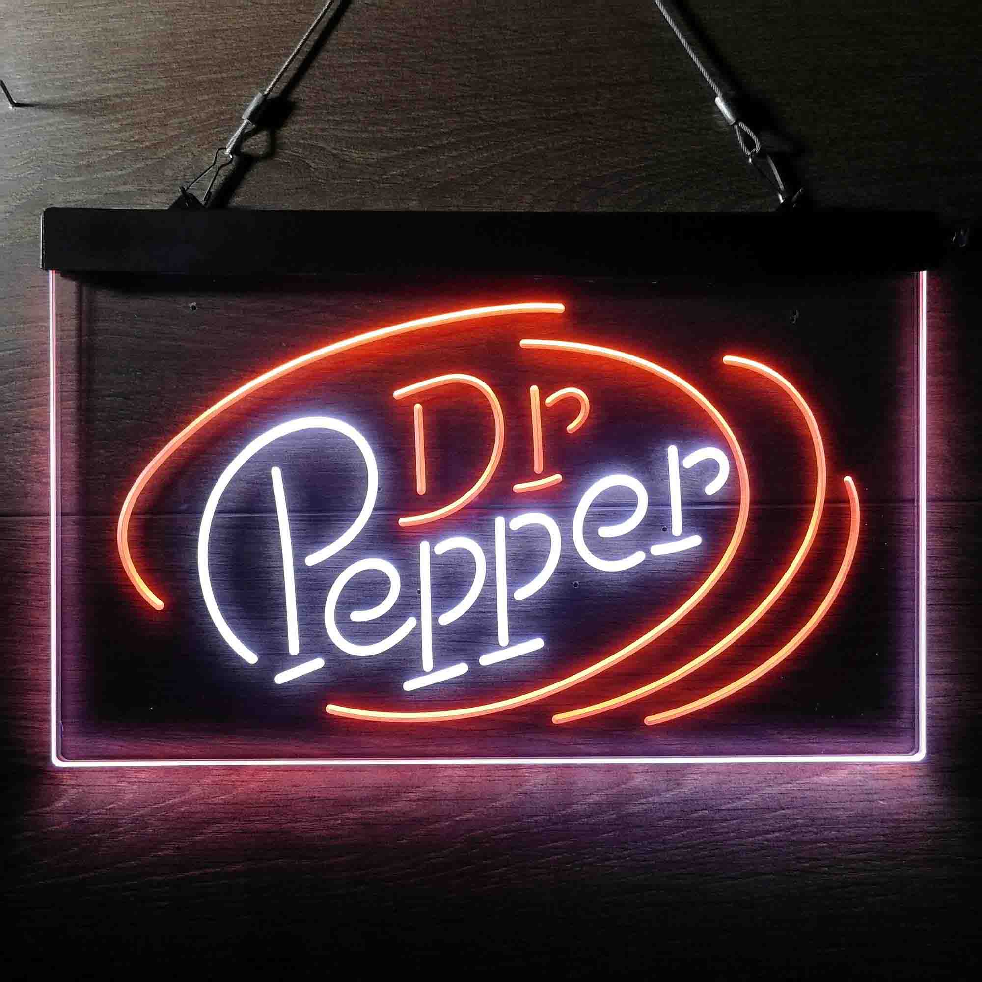 Dr Pepper Line Logo Neon LED Sign