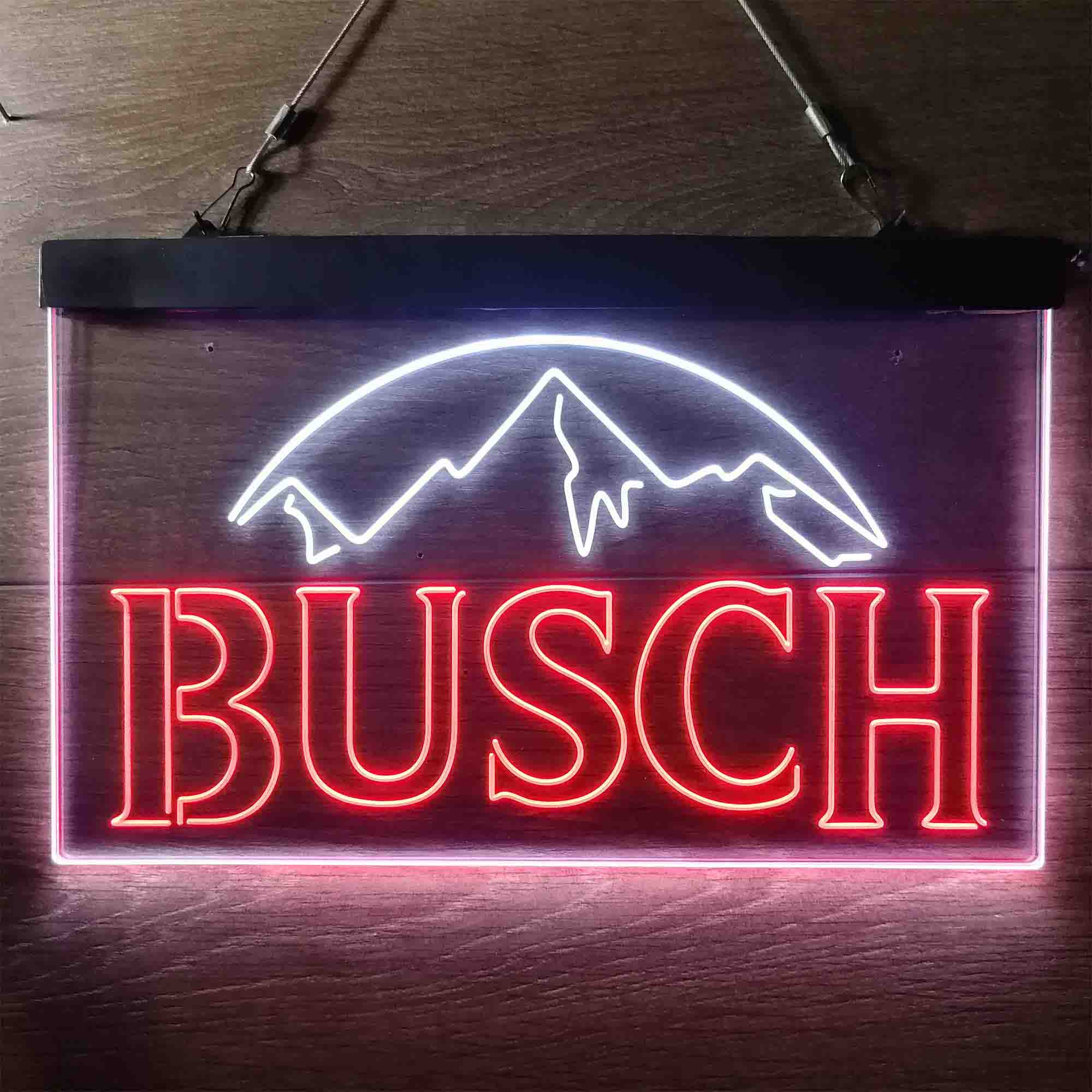 Busch Snow Mountain Neon LED Sign