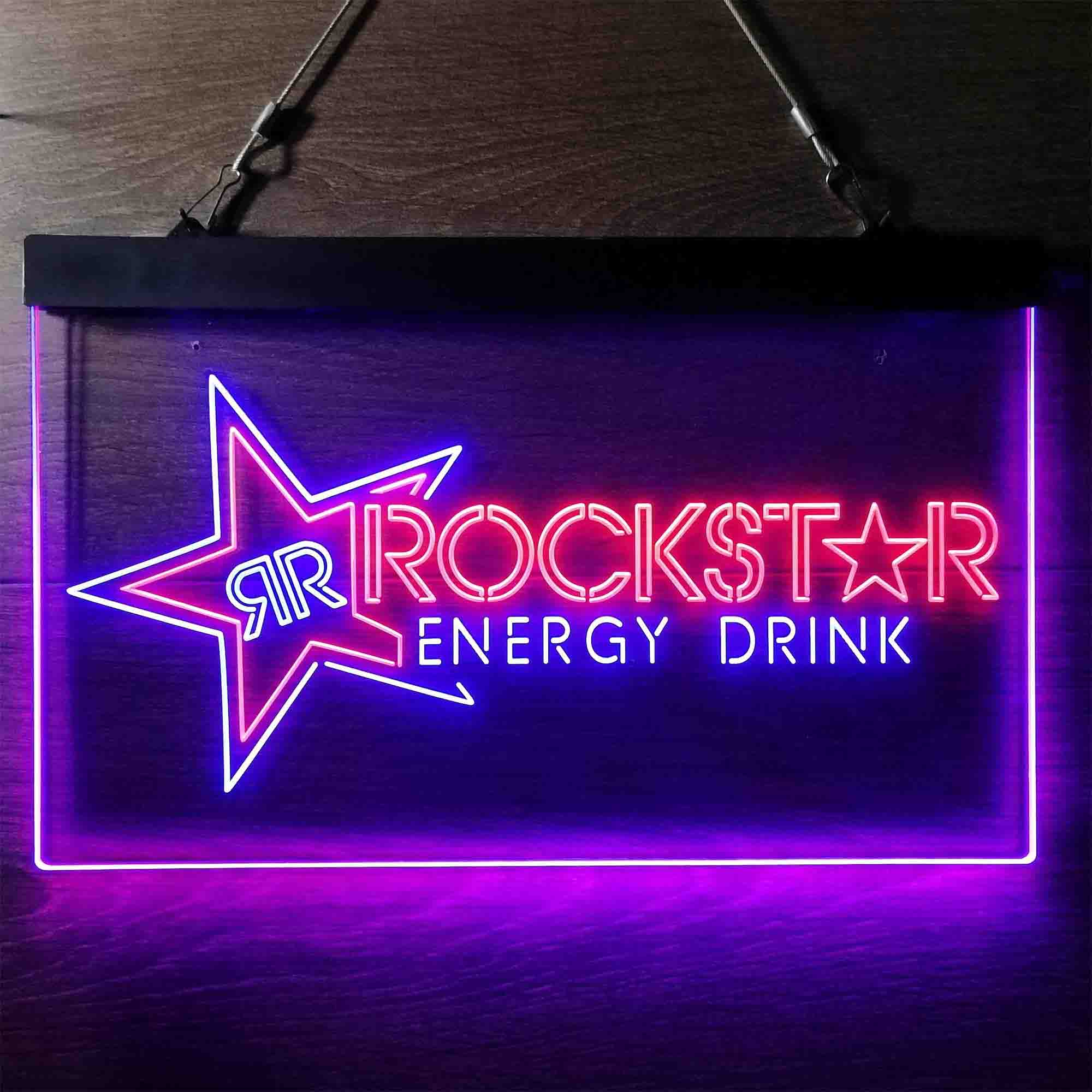 Rockstar US Beverages Star Neon LED Sign