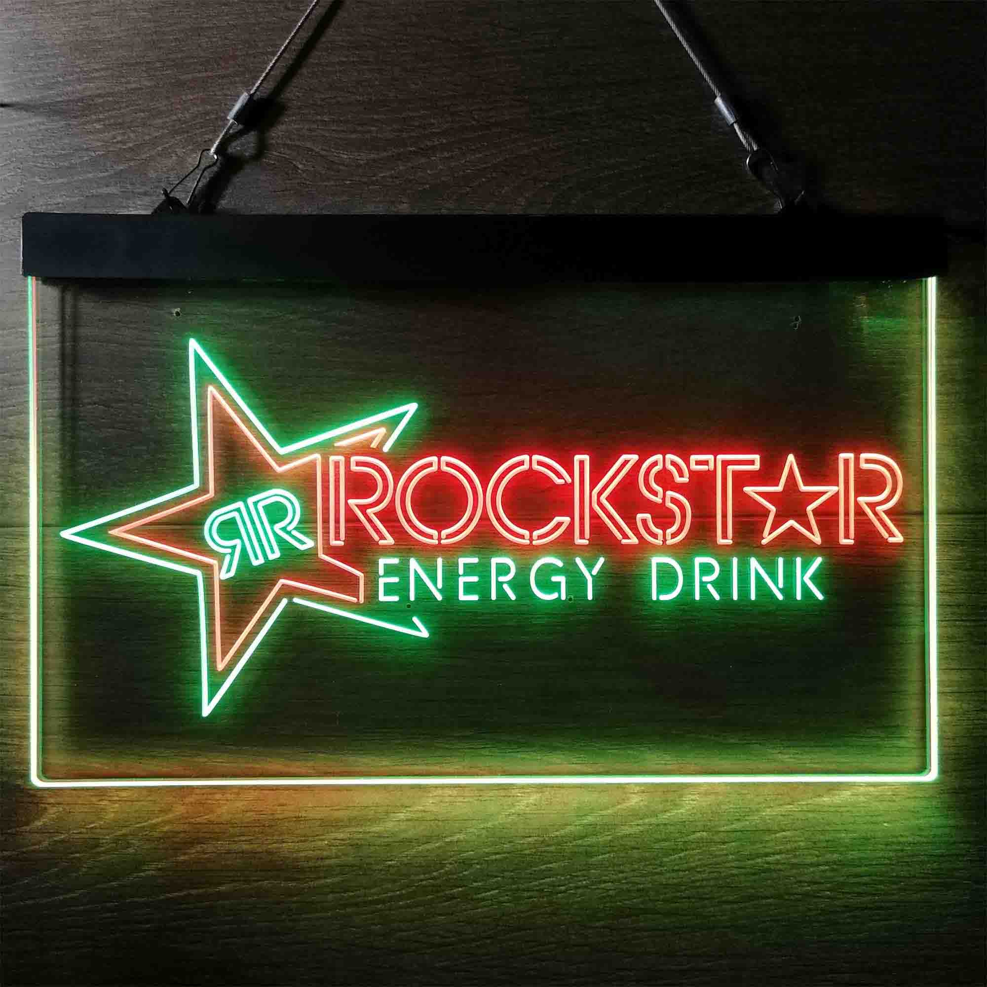 Rockstar US Beverages Star Neon LED Sign