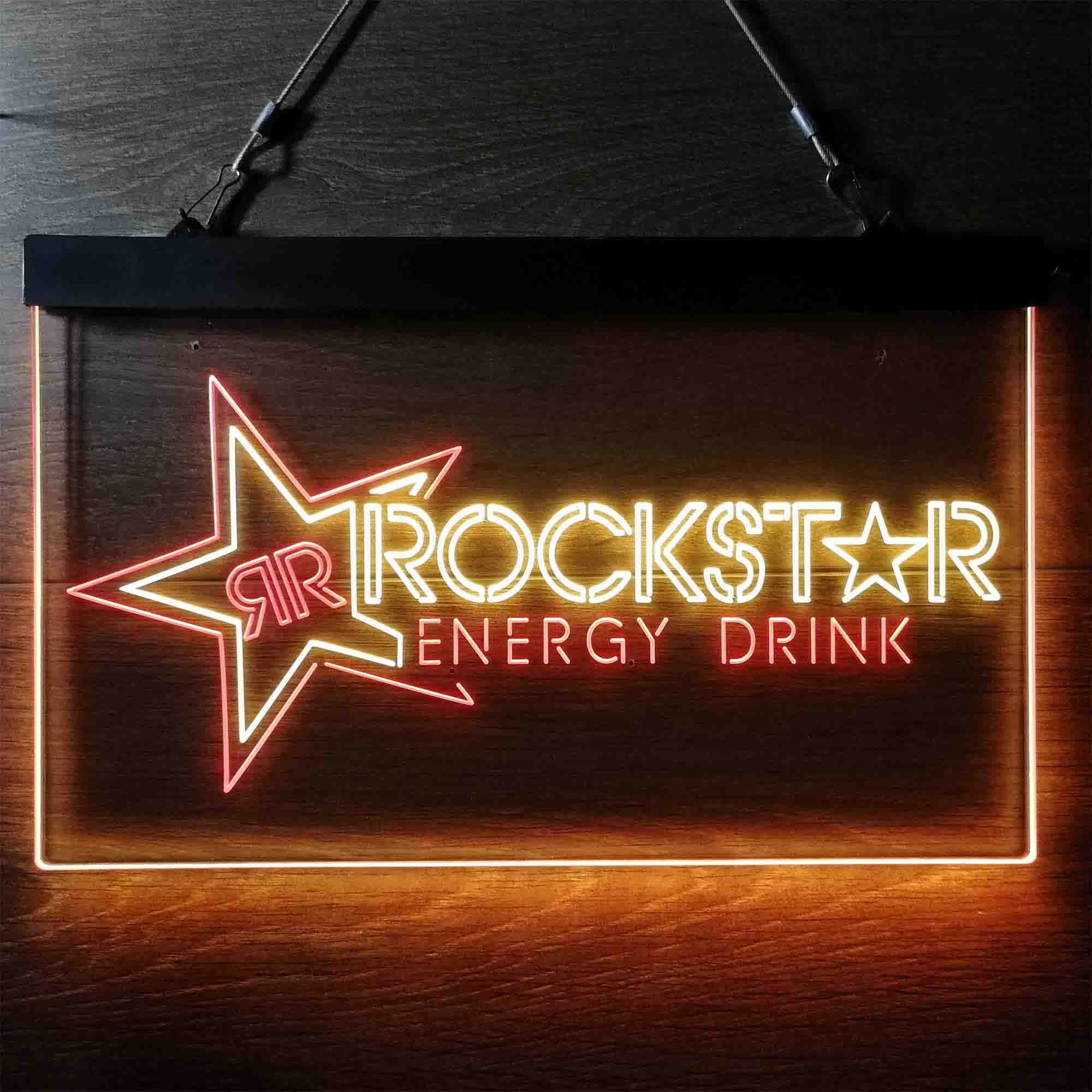 Rockstar US Beverages Star Neon LED Sign