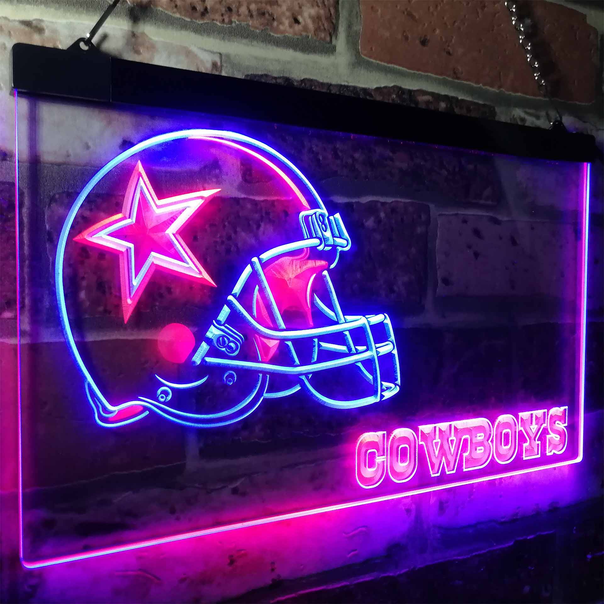 Dallas Cowboys Football Bar Neon LED Sign