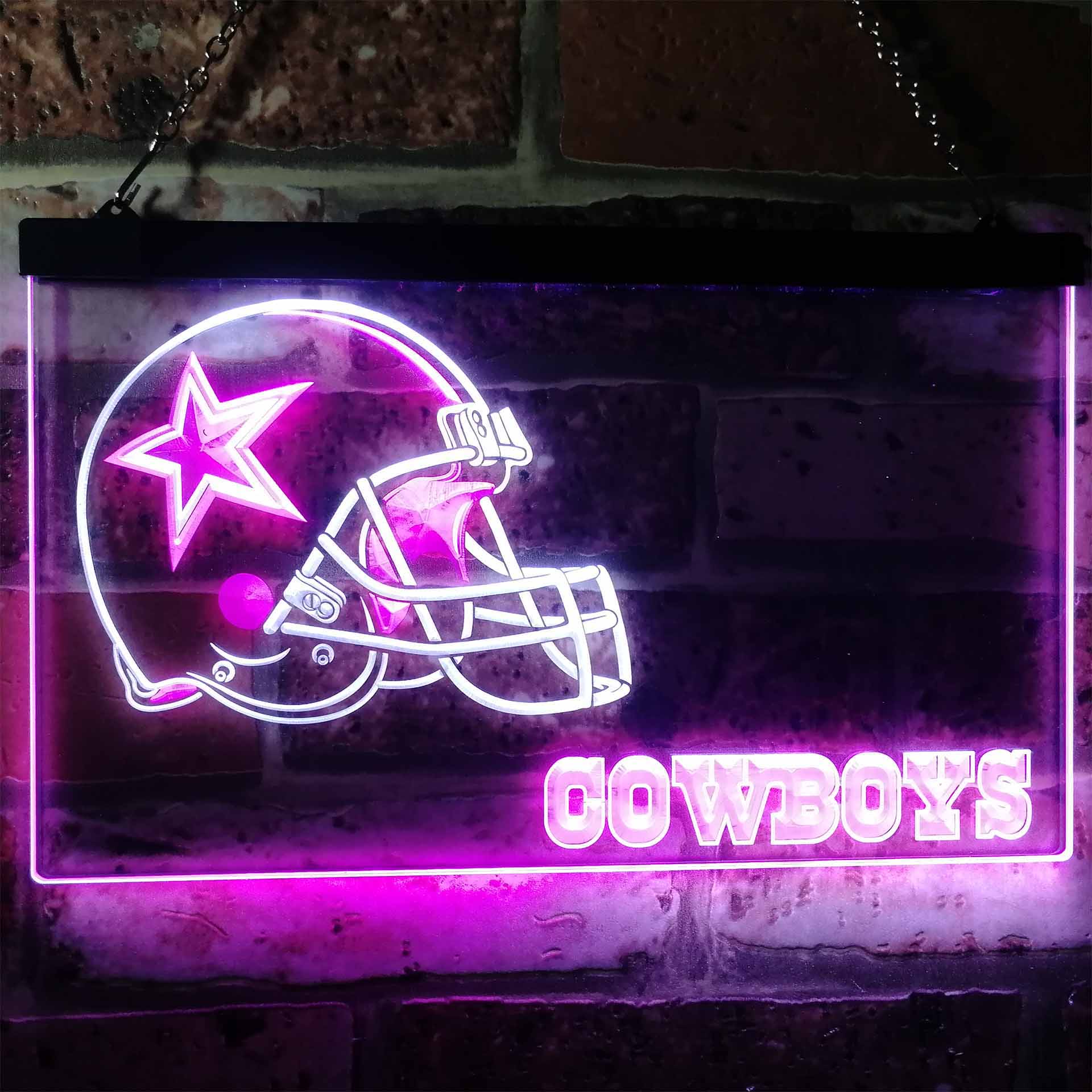 Dallas Cowboys Football Bar Neon LED Sign