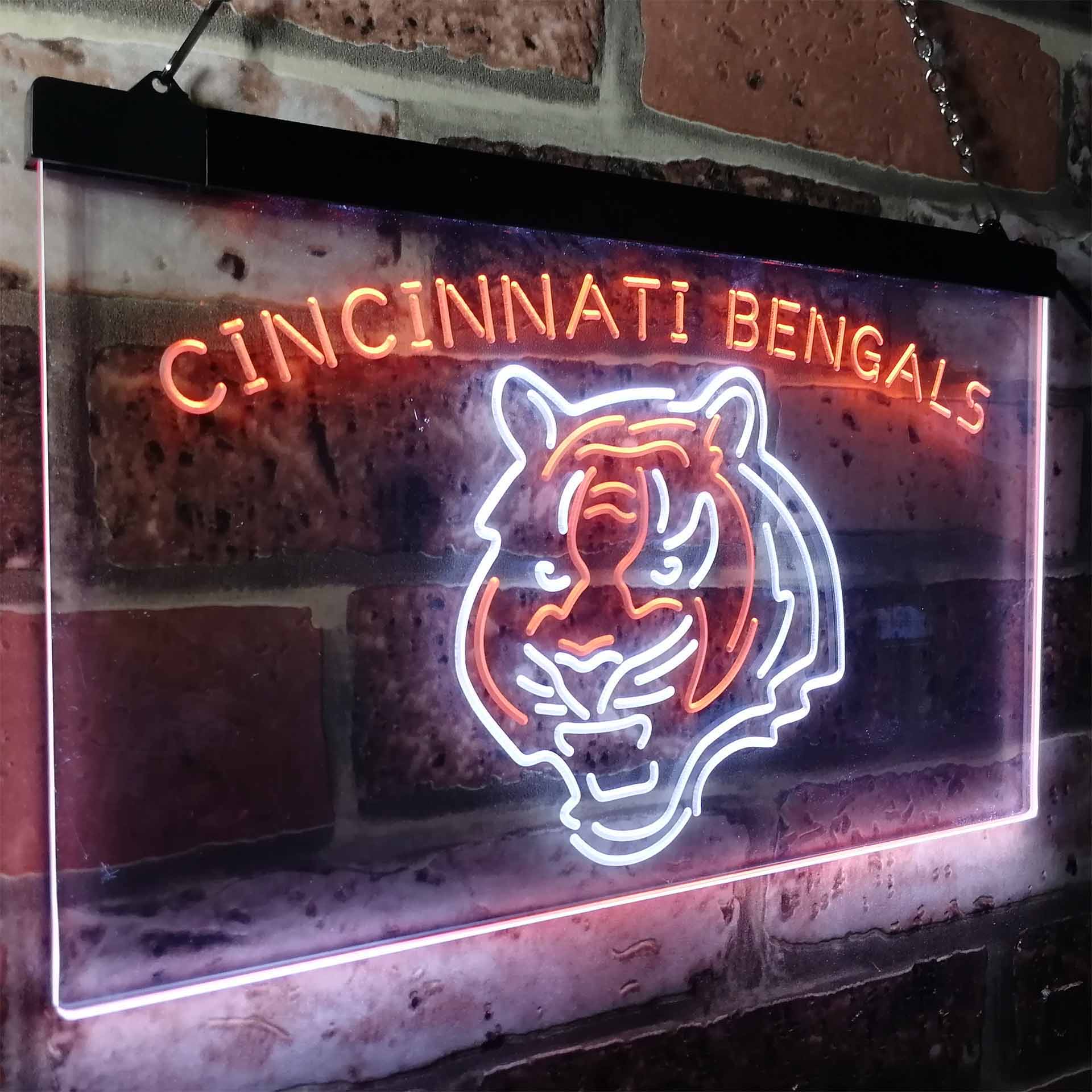 Cincinnati Bengals Decor Neon Light Up Sign Wall Decor