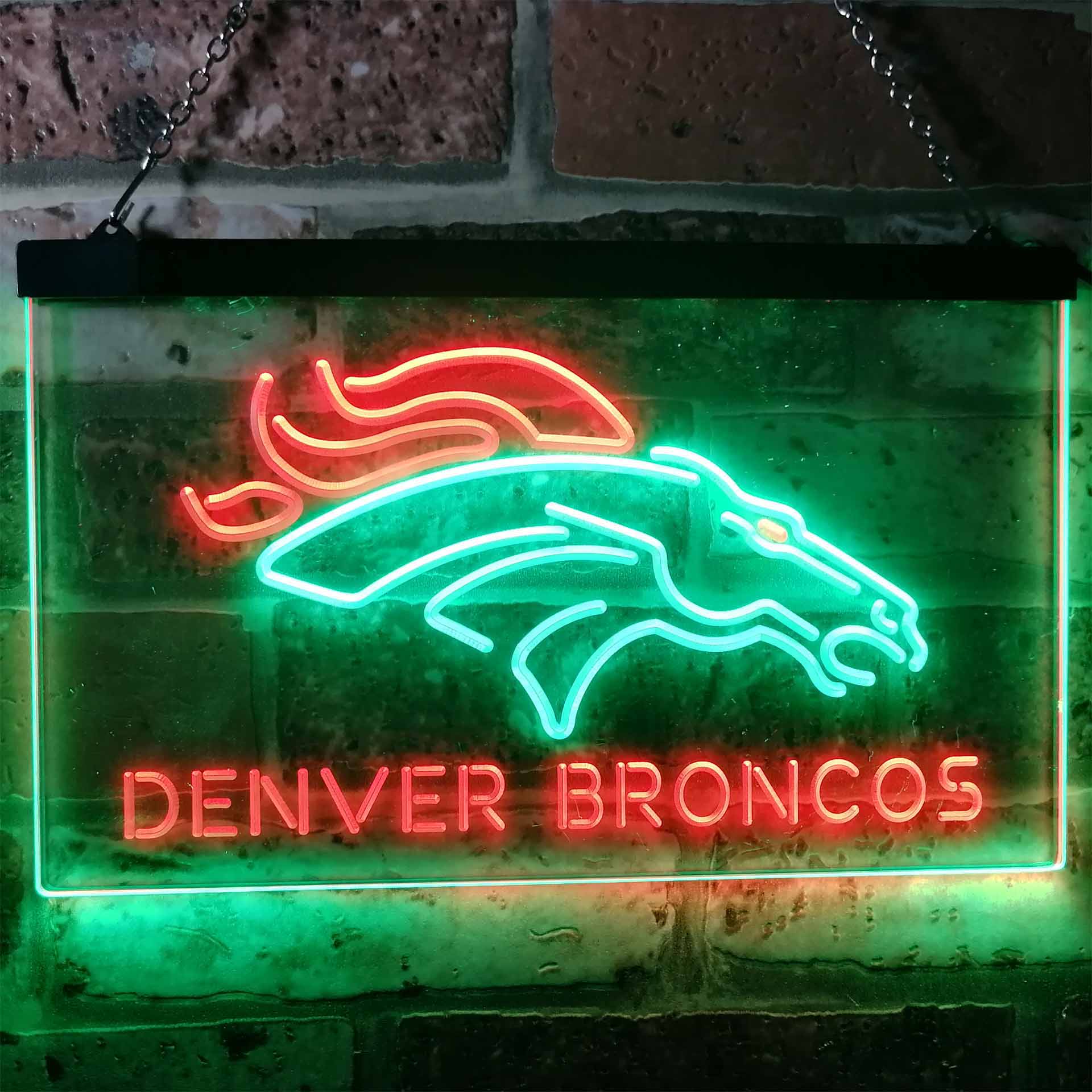 Denver Broncos Football Bar Neon LED Sign