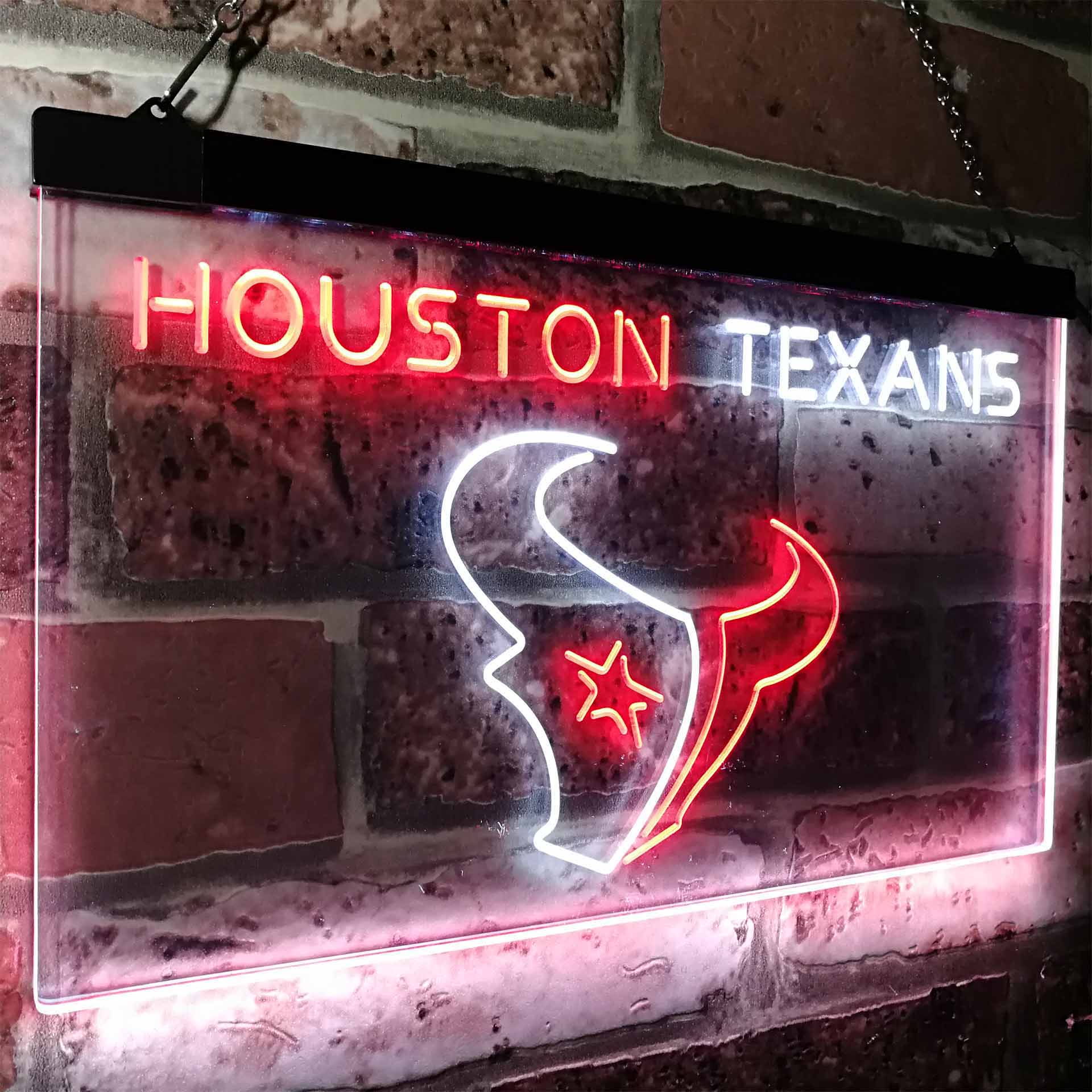 Houston Texans Football Bar Neon LED Sign