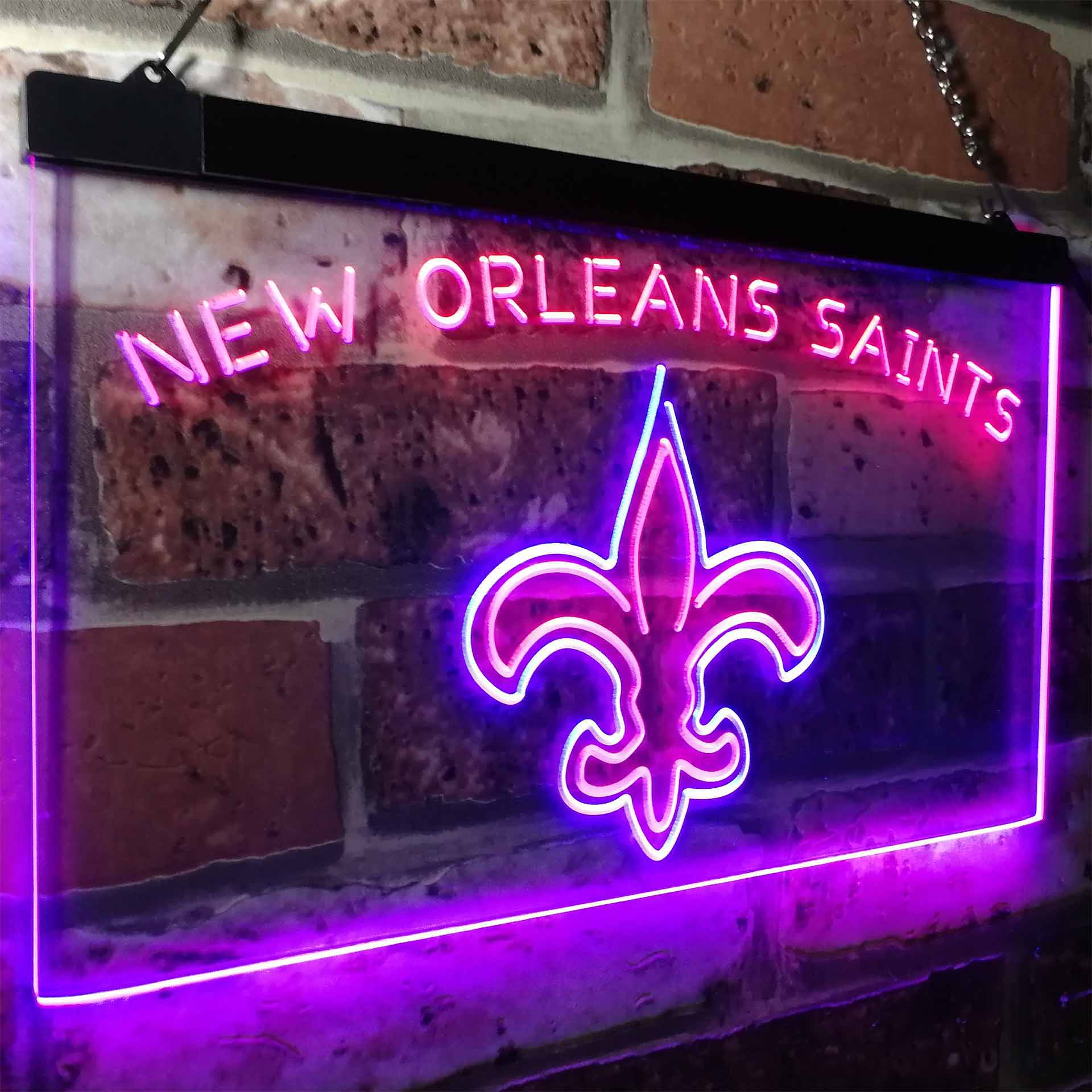 New Orleans Saints Decor Man Cave Neon Sign
