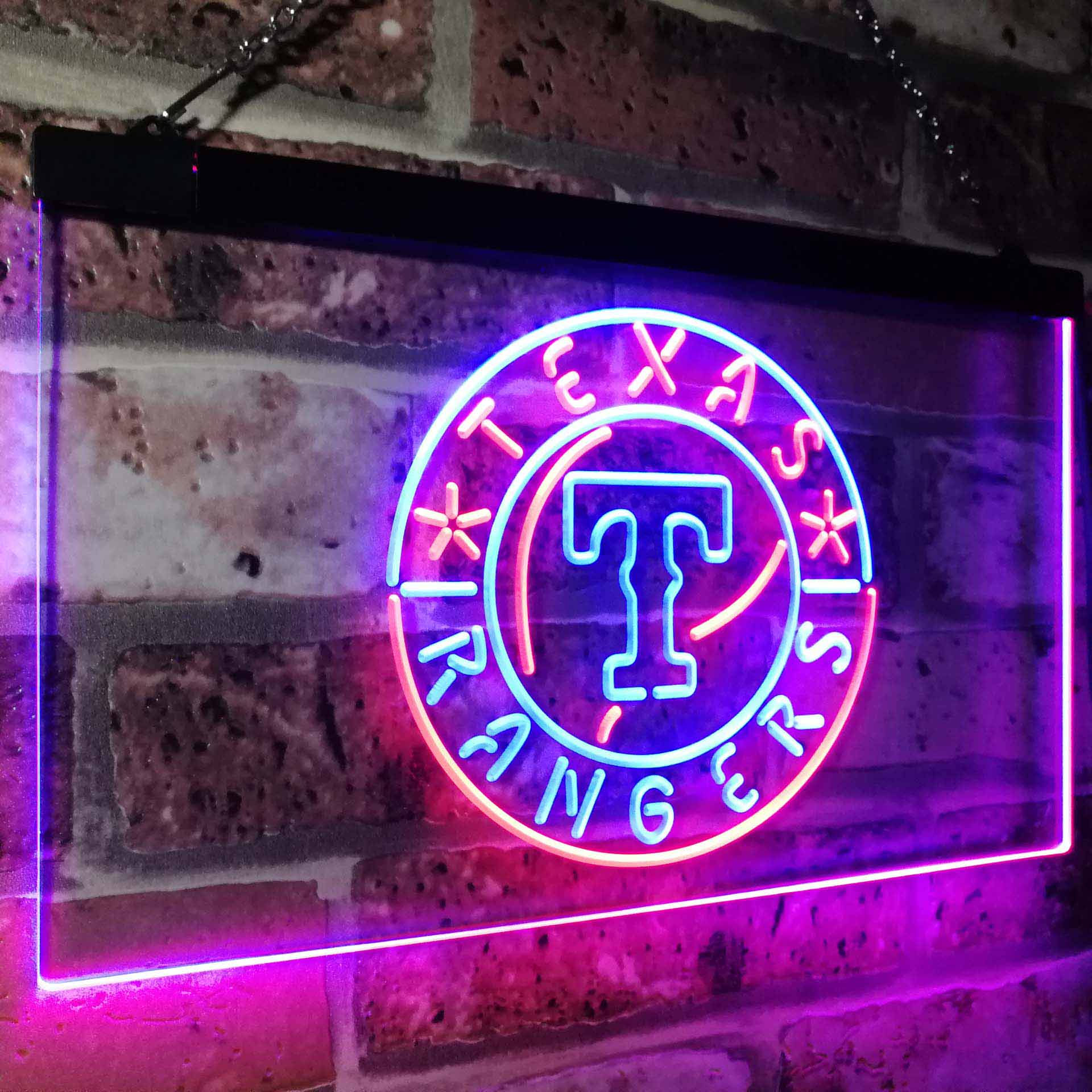 Texas Rangers Led Ribbon Texas Rangers Neon Sign - LED LAB CAVE