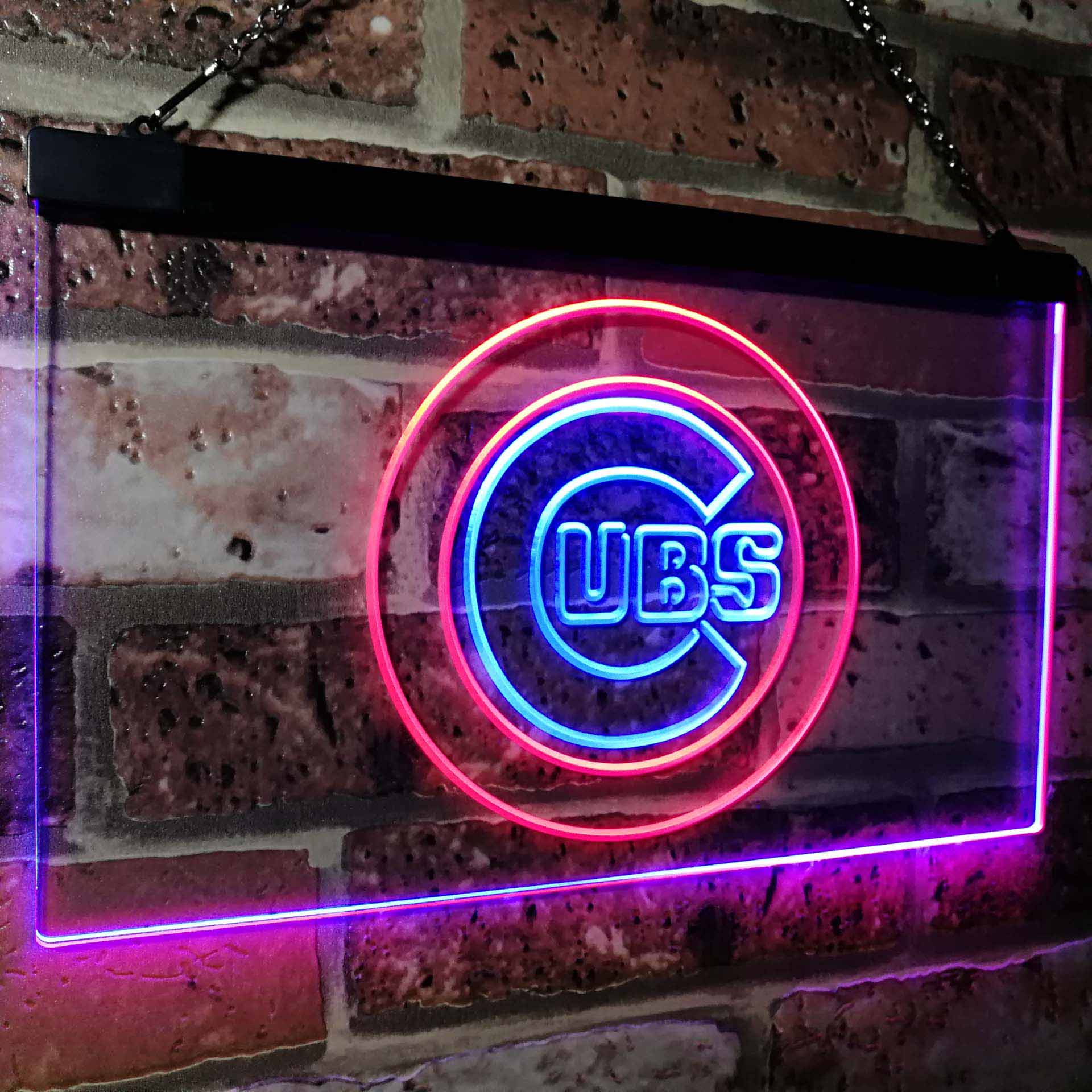 Chicago Cubs Neon Light Up Sign Wall Decor
