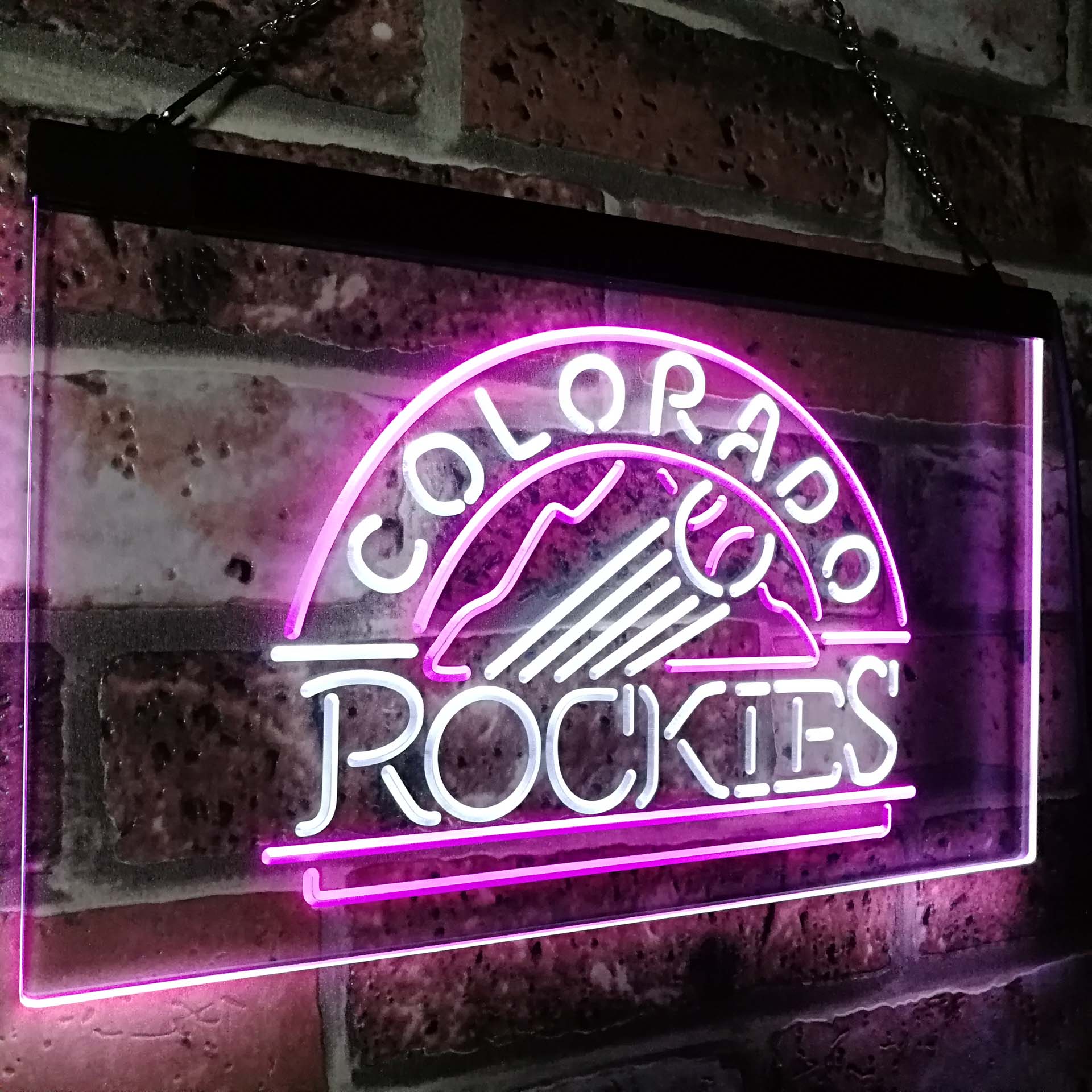 Colorados Sport Club League Team Rockiess Neon Light Up Sign Wall Decor