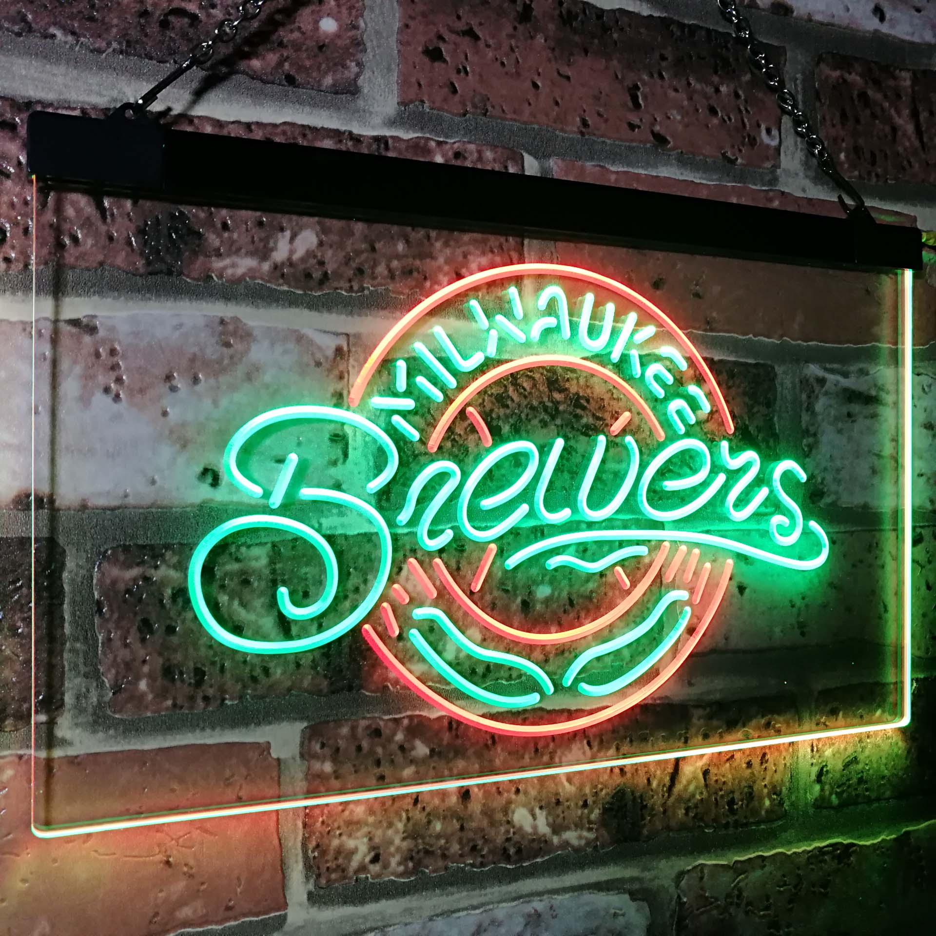 Milwaukee Brewers Man Cave Neon Sign
