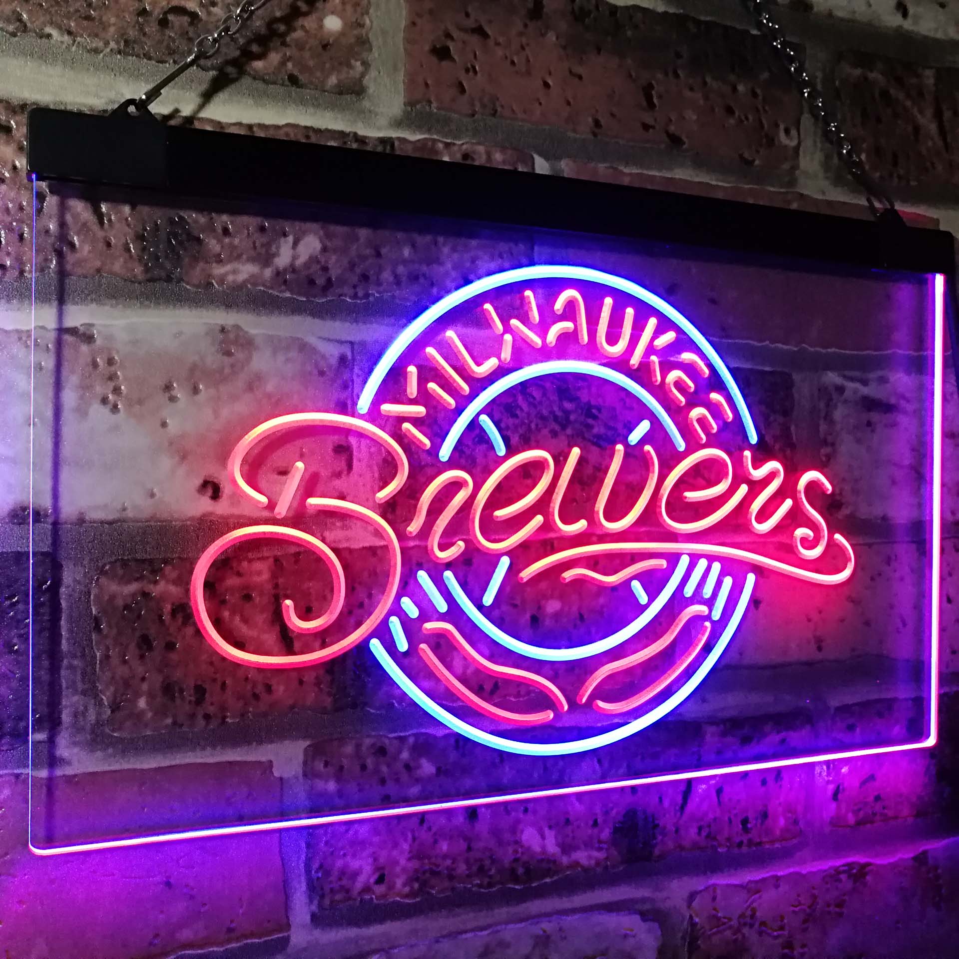 Milwaukee Brewers Man Cave Neon Sign