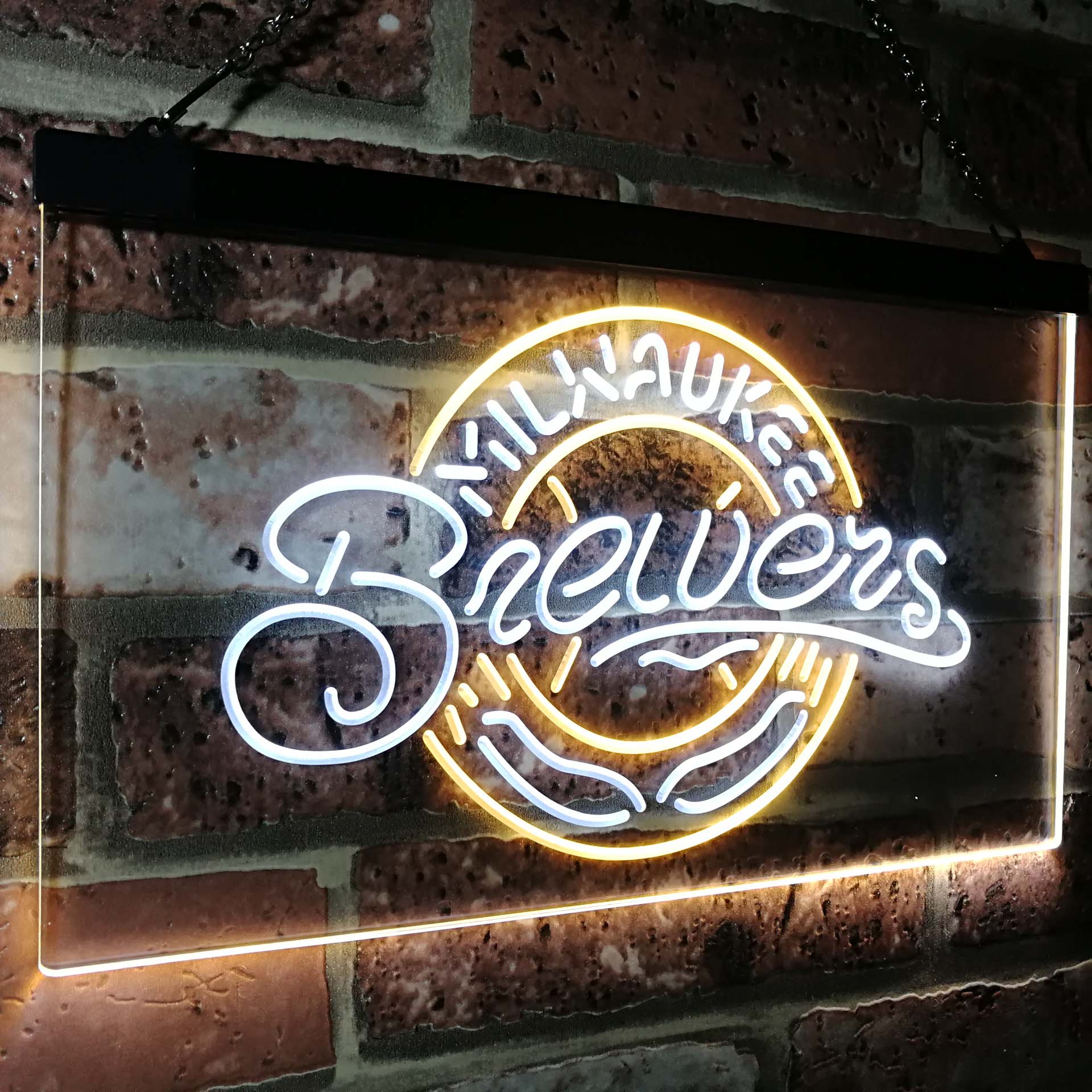Milwaukee Brewers Neon Light Up Sign Wall Decor