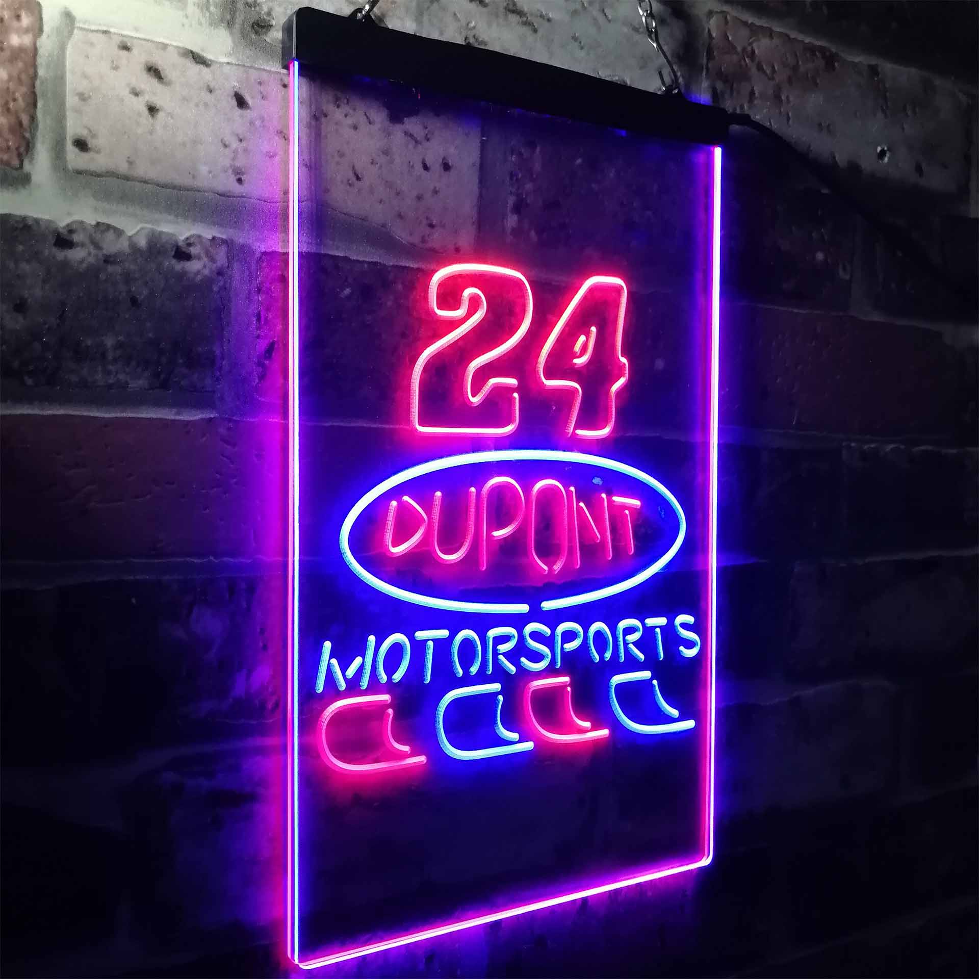 デュポンリーグクラブモータースポーツお土産ガレージ男洞窟ネオンサイン