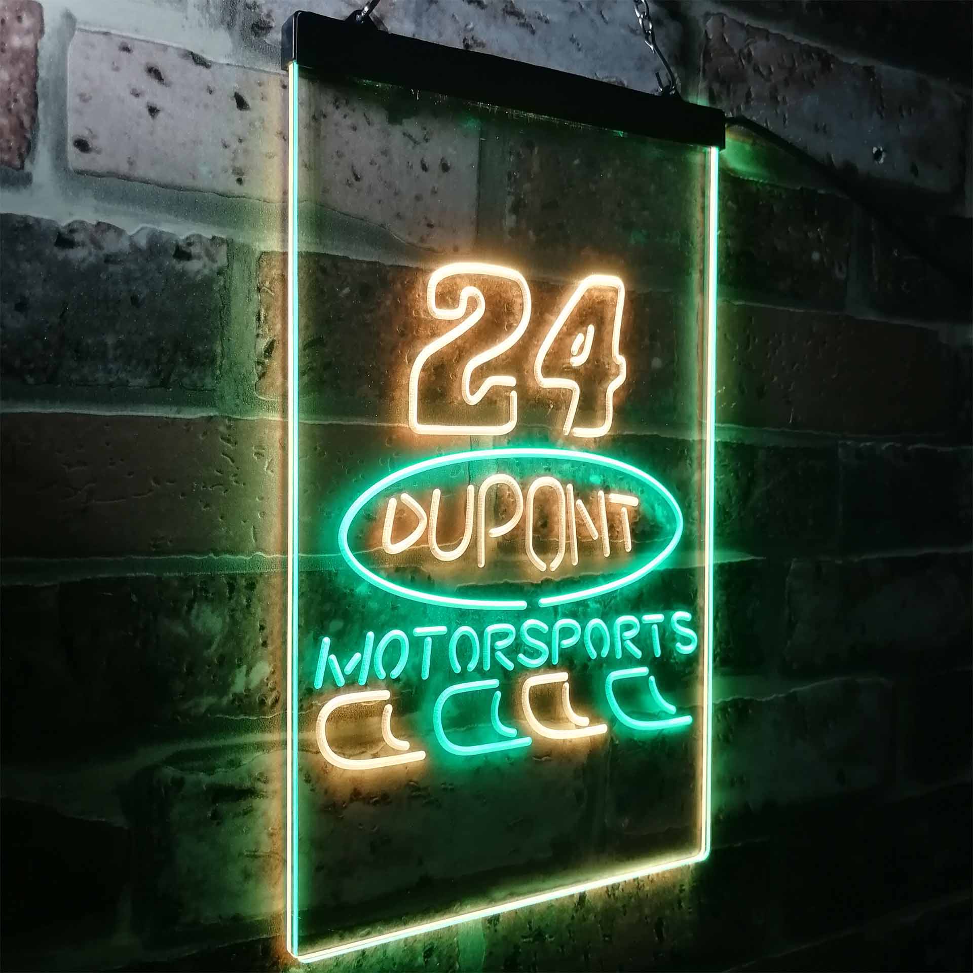 Dupont League Club Motorsports Souvenir Garage Man Cave Neon Sign