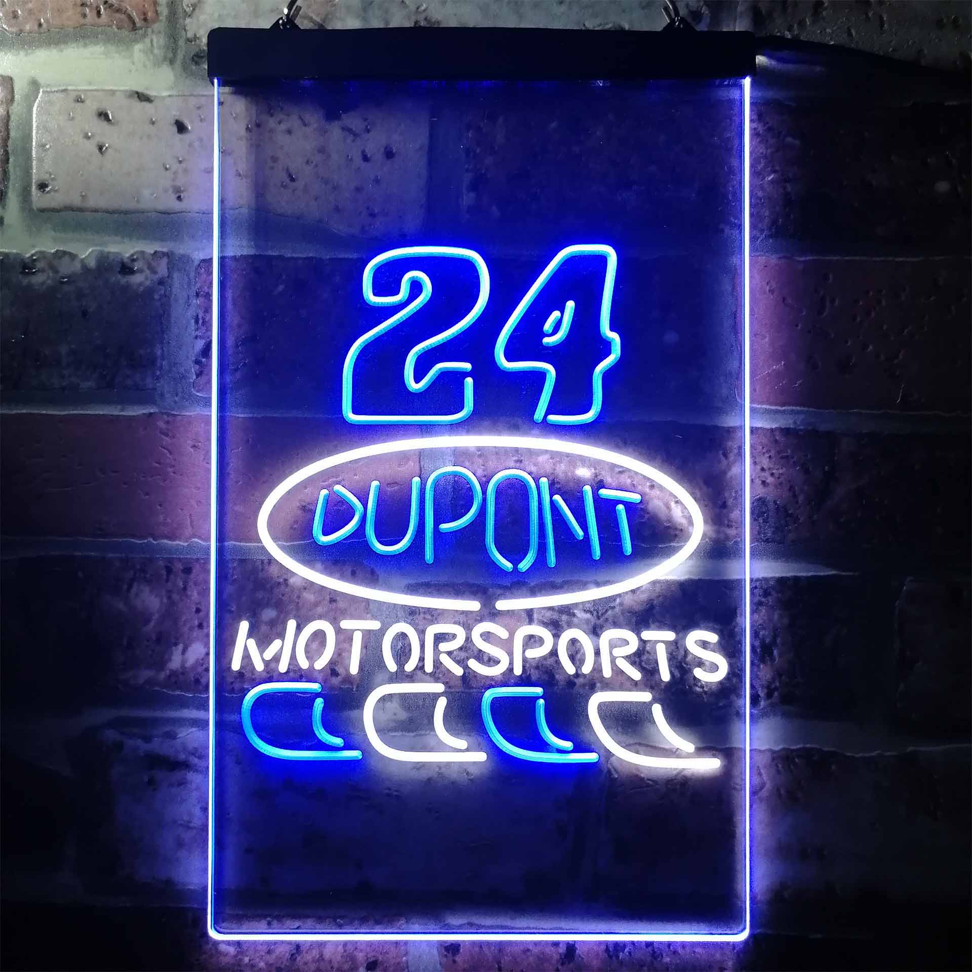 Dupont League Club Motorsports Souvenir Garage Man Cave Neon Sign