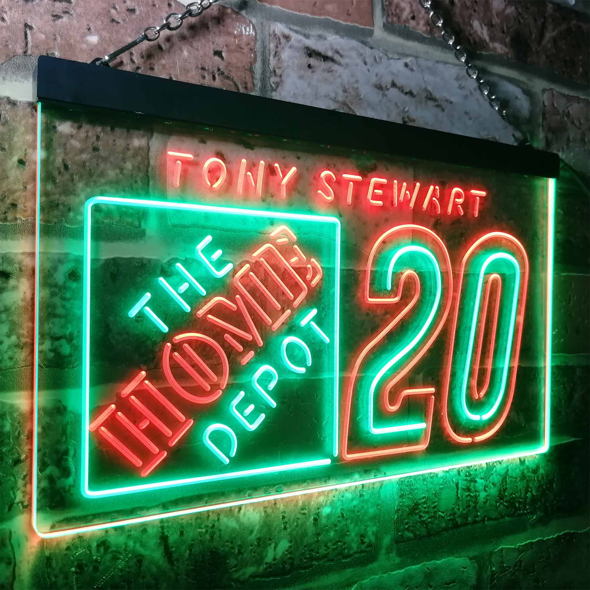 Tony Stewart #20 Racing Neon Light Up Sign Wall Decor