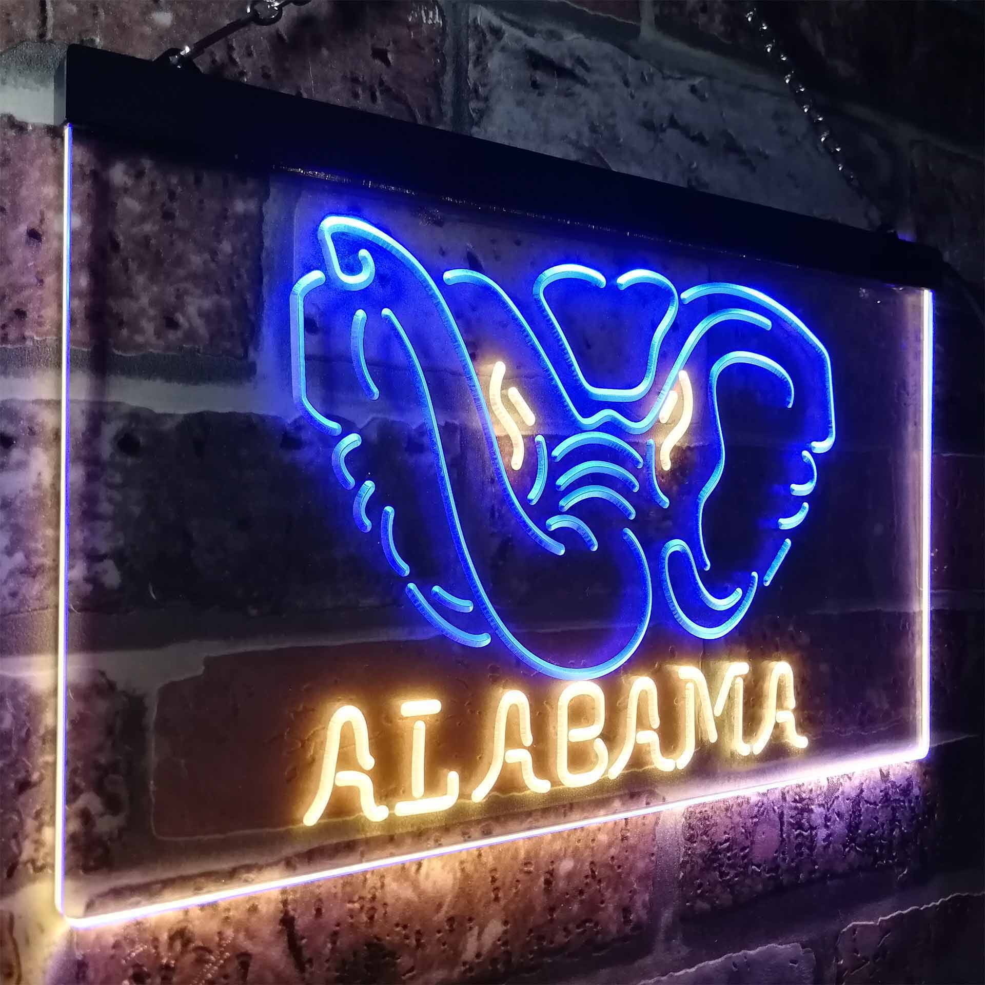 Alabama Crimson Tide Club Neon Light Up Sign Wall Decor