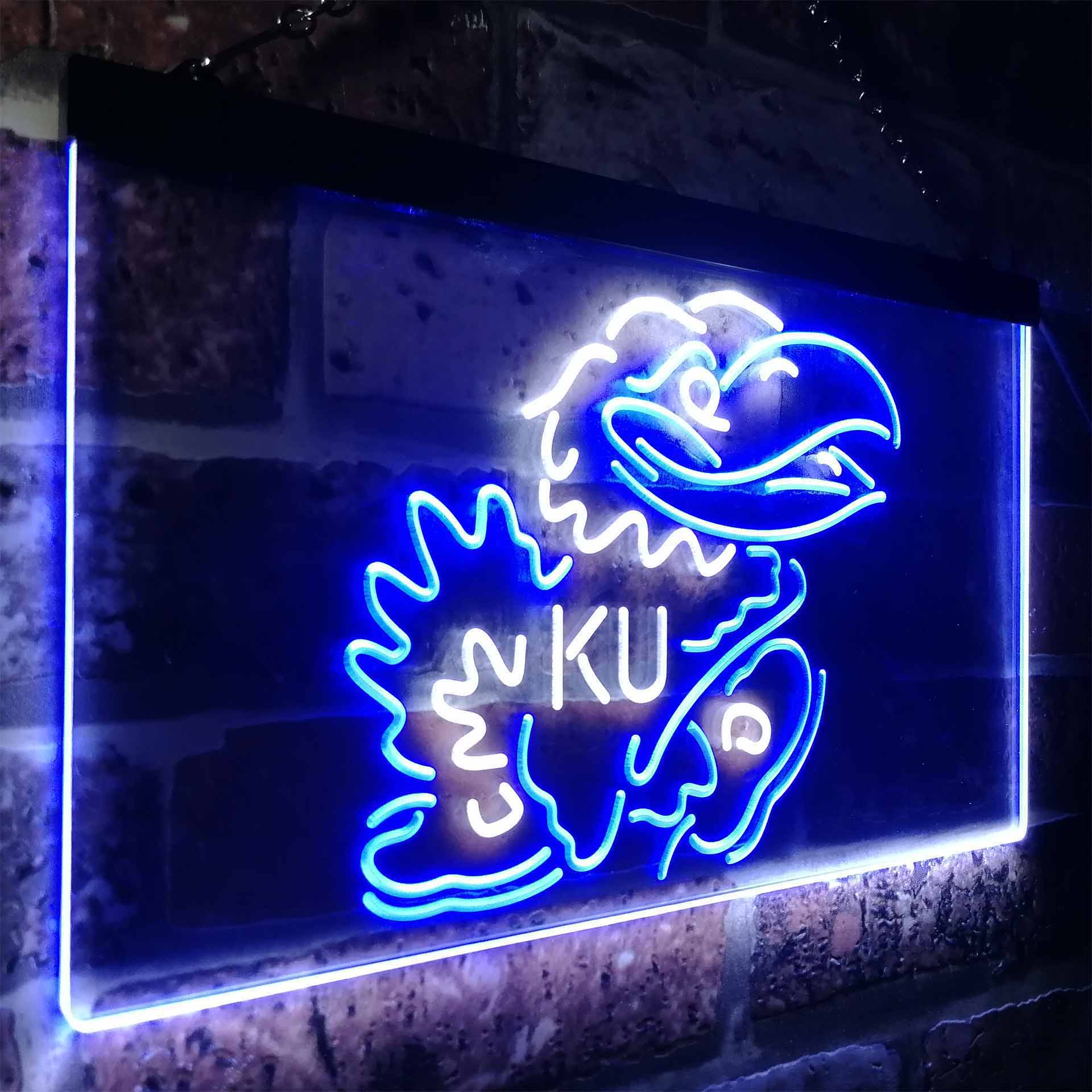 Kansas Jayhawks KU Club Man Cave Neon Sign
