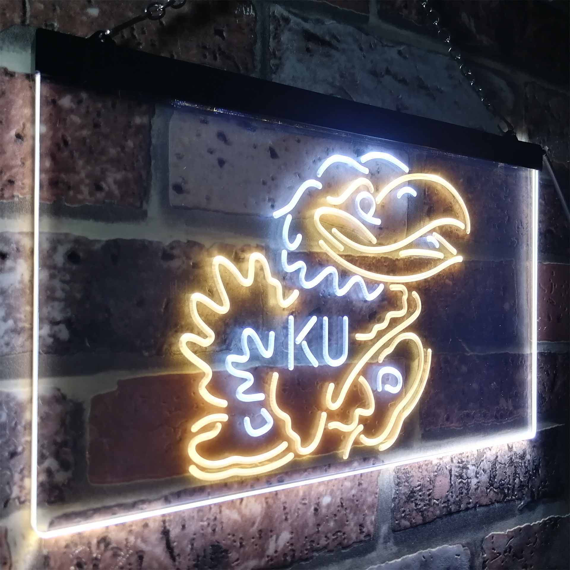 Kansas Jayhawks KU Club Neon Light Up Sign Wall Decor
