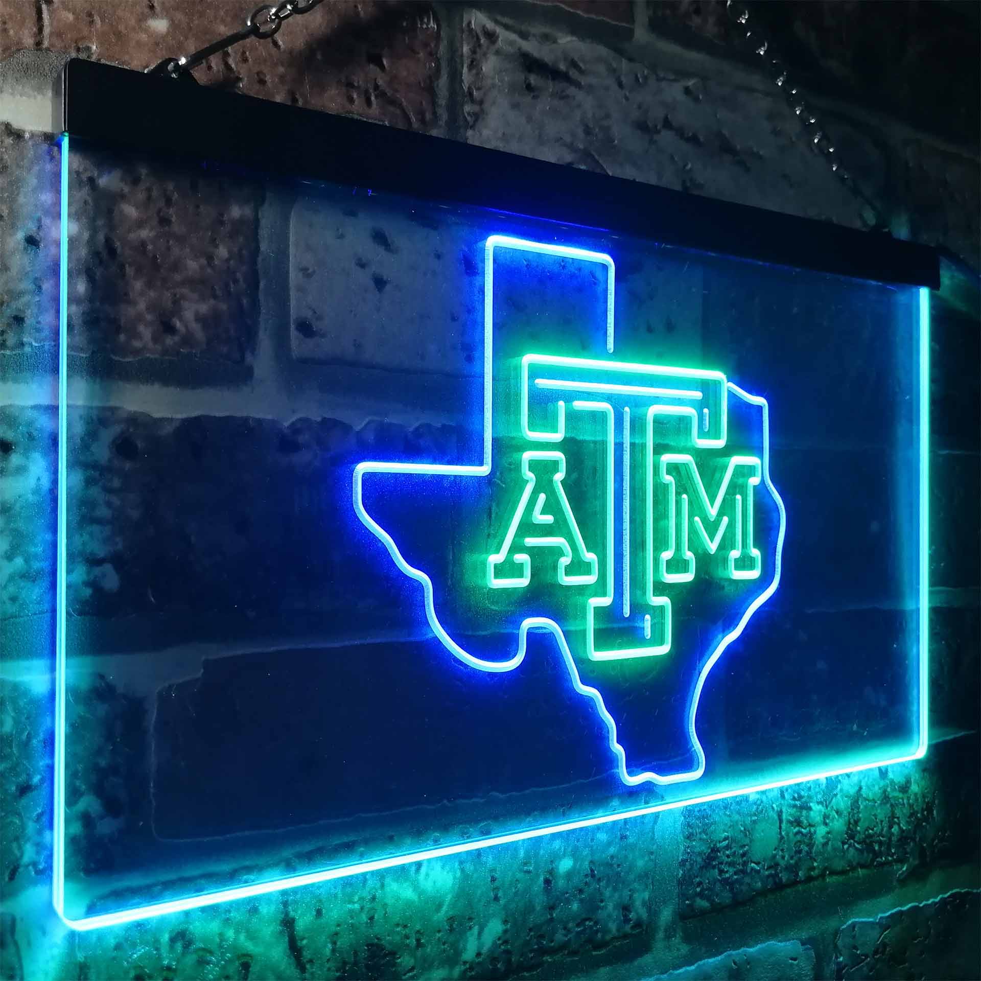 Texas A&M Aggies Club Neon Light Up Sign Wall Decor