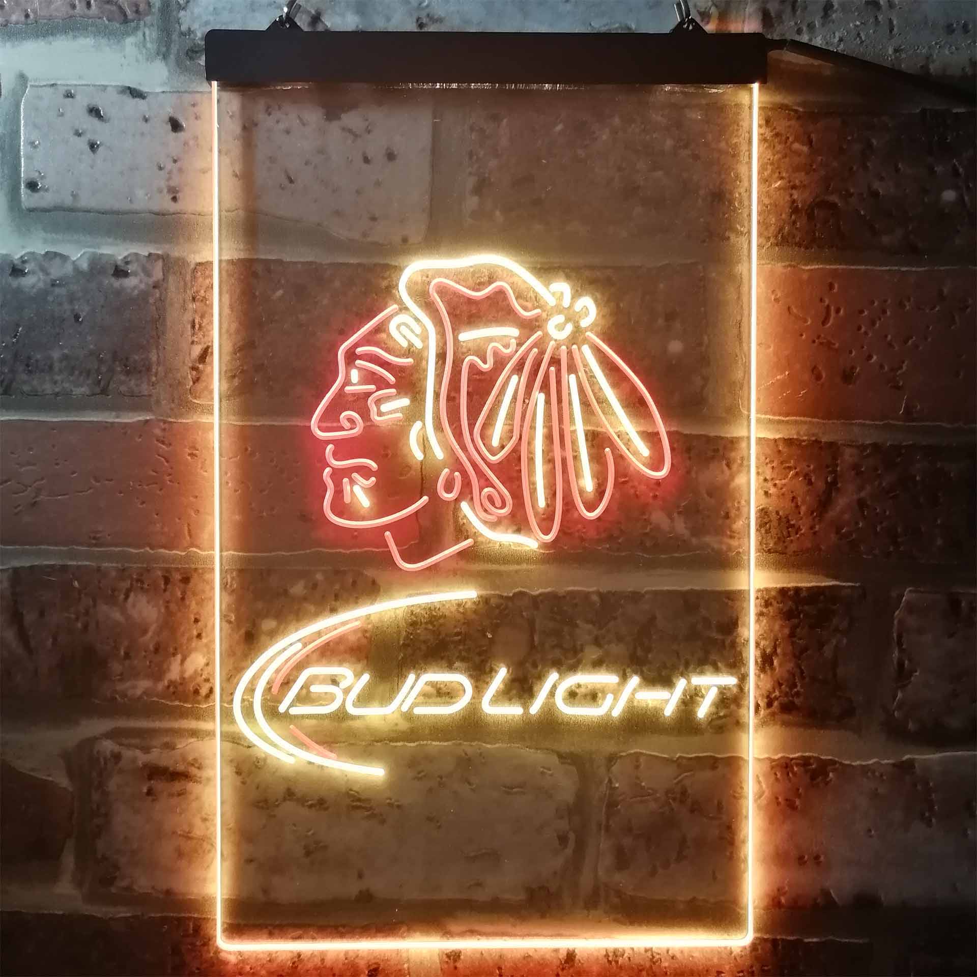Chicago Blackhawks Bud Light Neon LED Sign