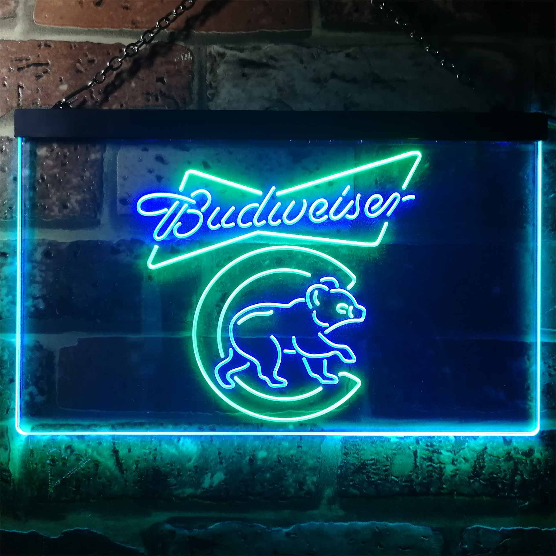 Chicago Bears Budweiser Man Cave Neon Sign