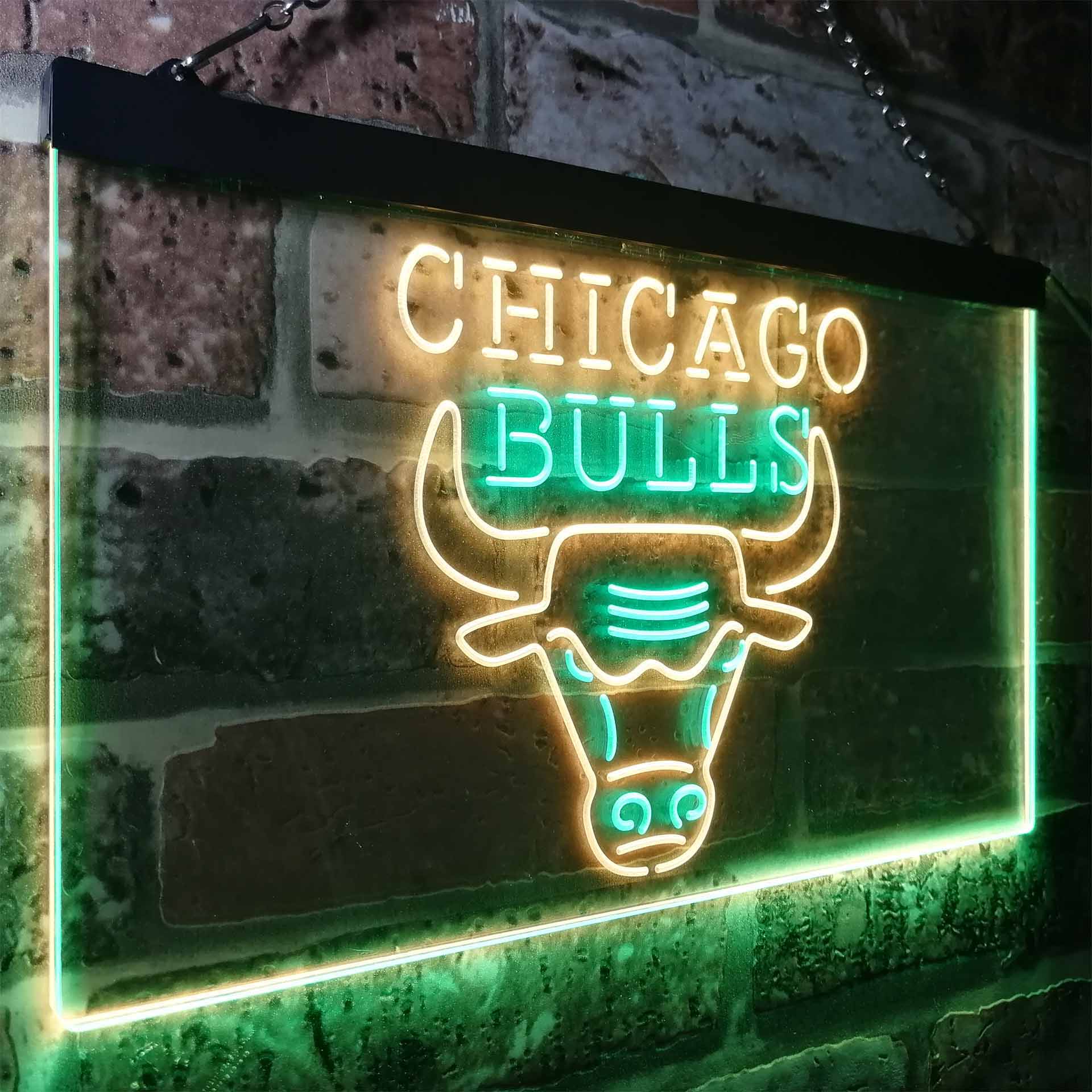 Chicago Bulls Neon Light Up Sign Wall Decor