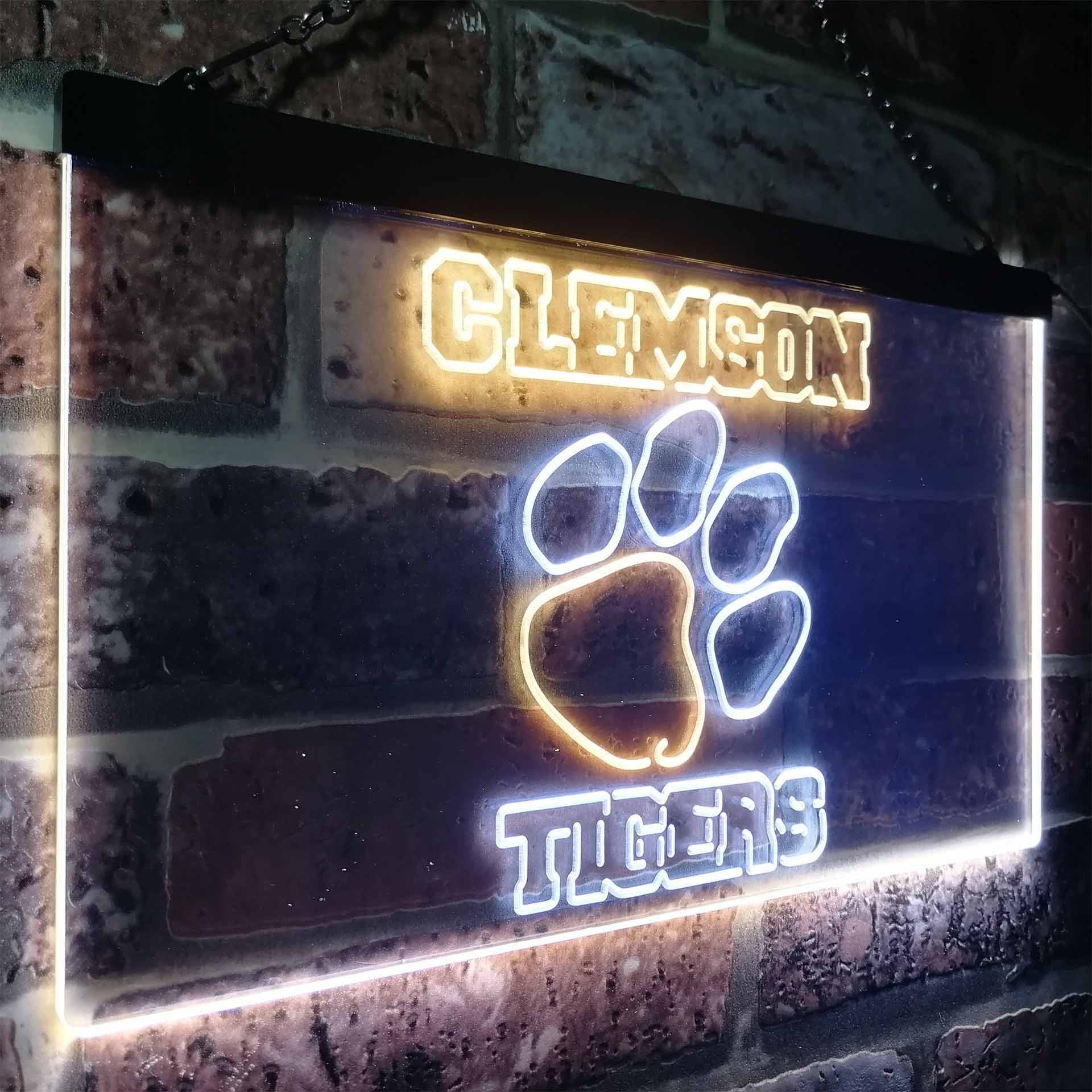 Clemsons Tigers Club Neon Light Up Sign Wall Decor