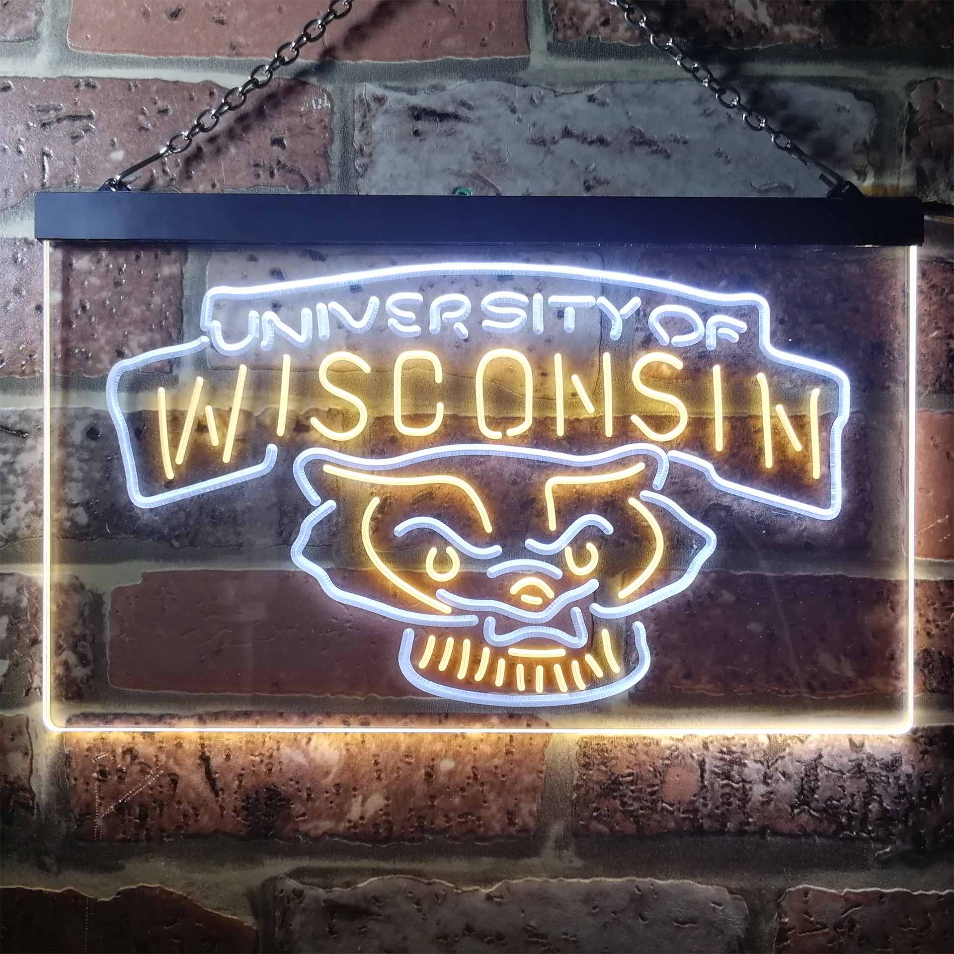Wisconsins Badgers Club Man Cave Neon Sign