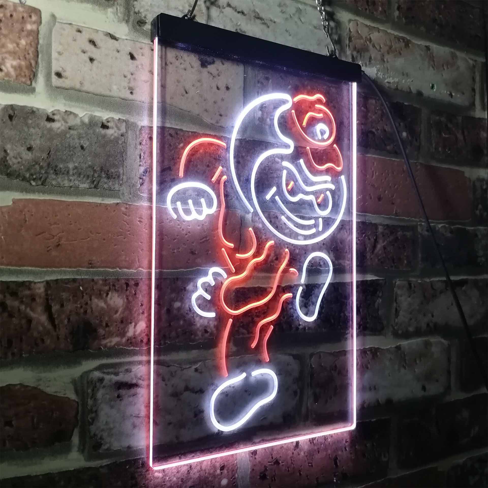 Ohios States Buckeyes Brutus Club Neon Light Up Sign Wall Decor