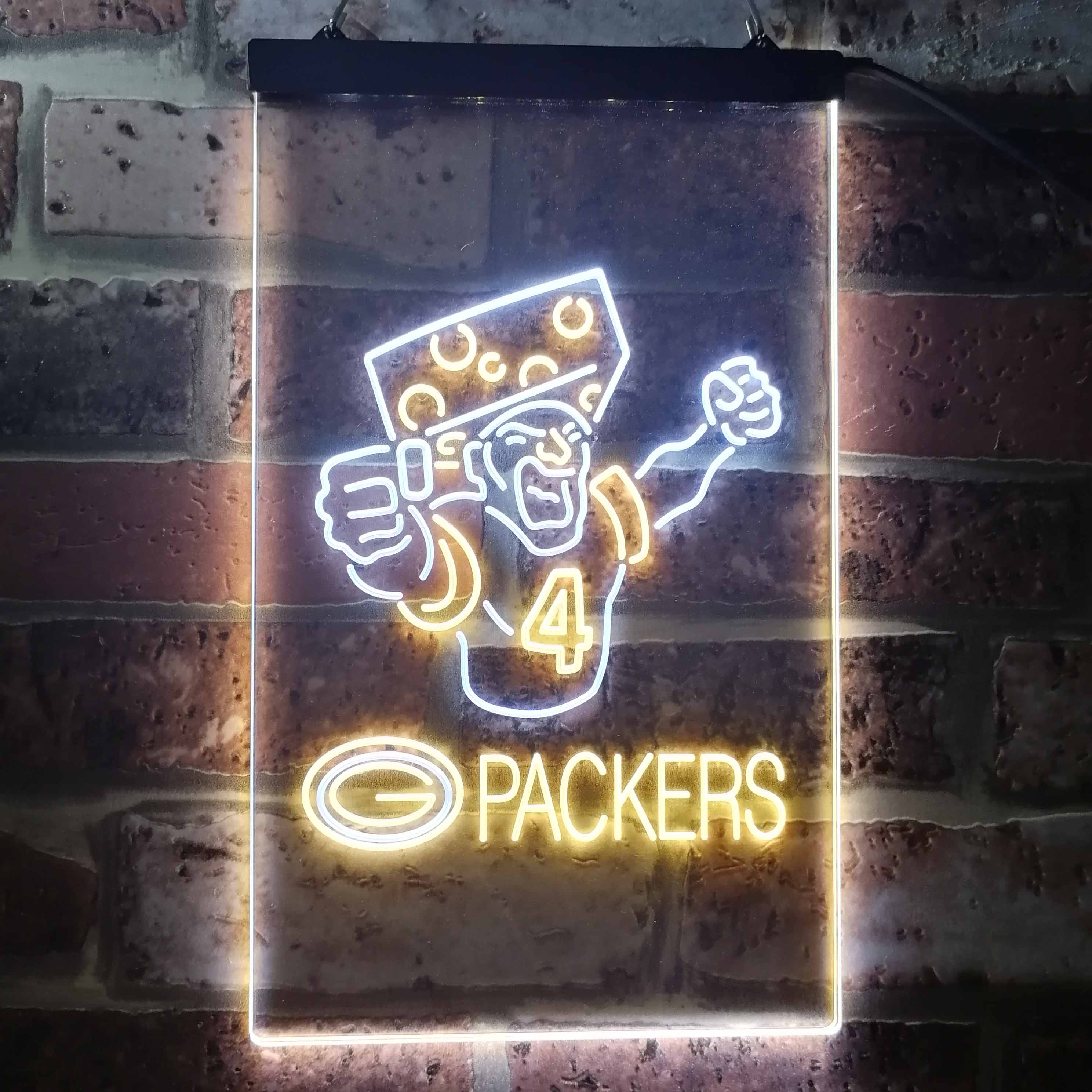 Green Bay Packer #4 Brett Favre Neon LED Sign