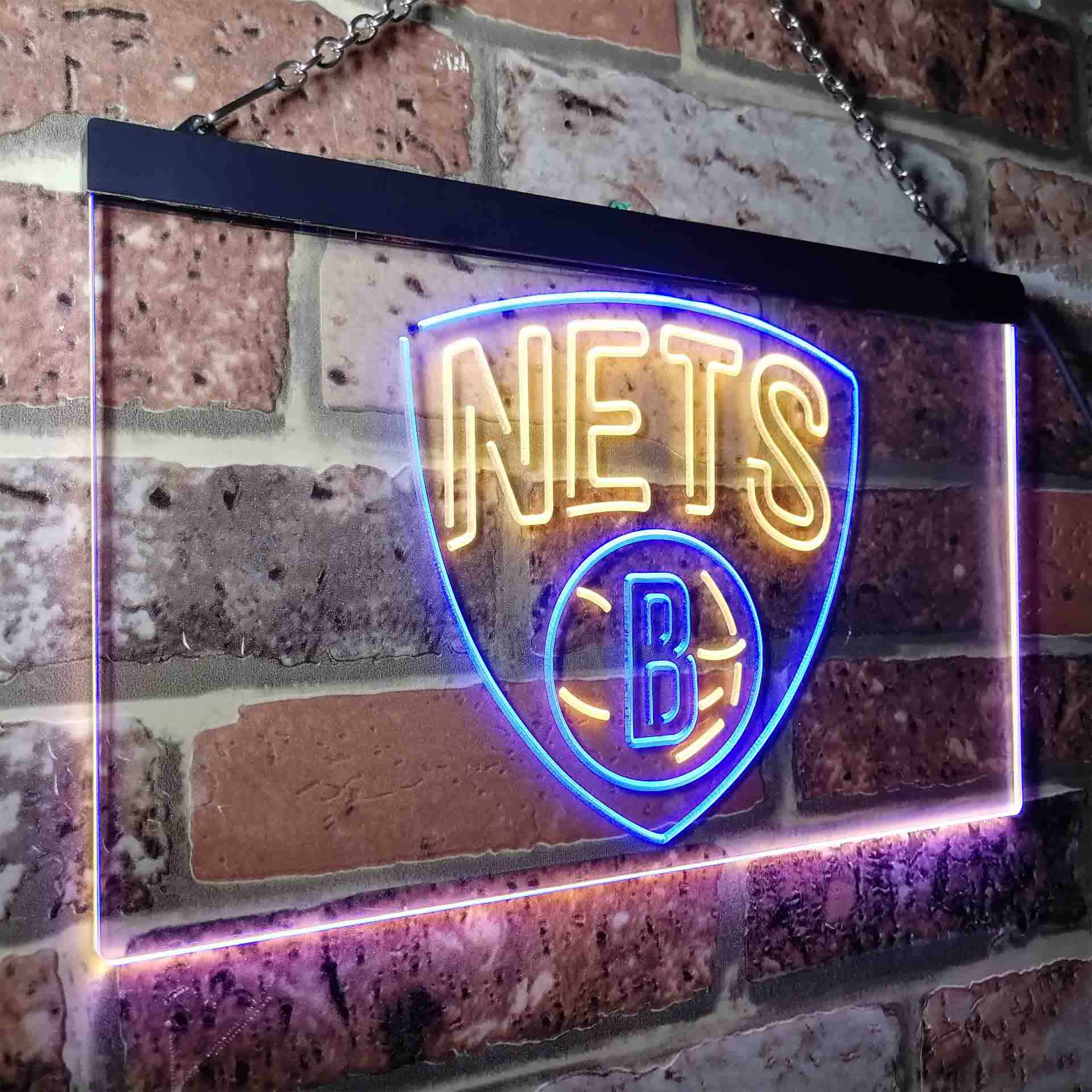 Basketball Brooklyns League Club Nets Man Cave Neon Sign