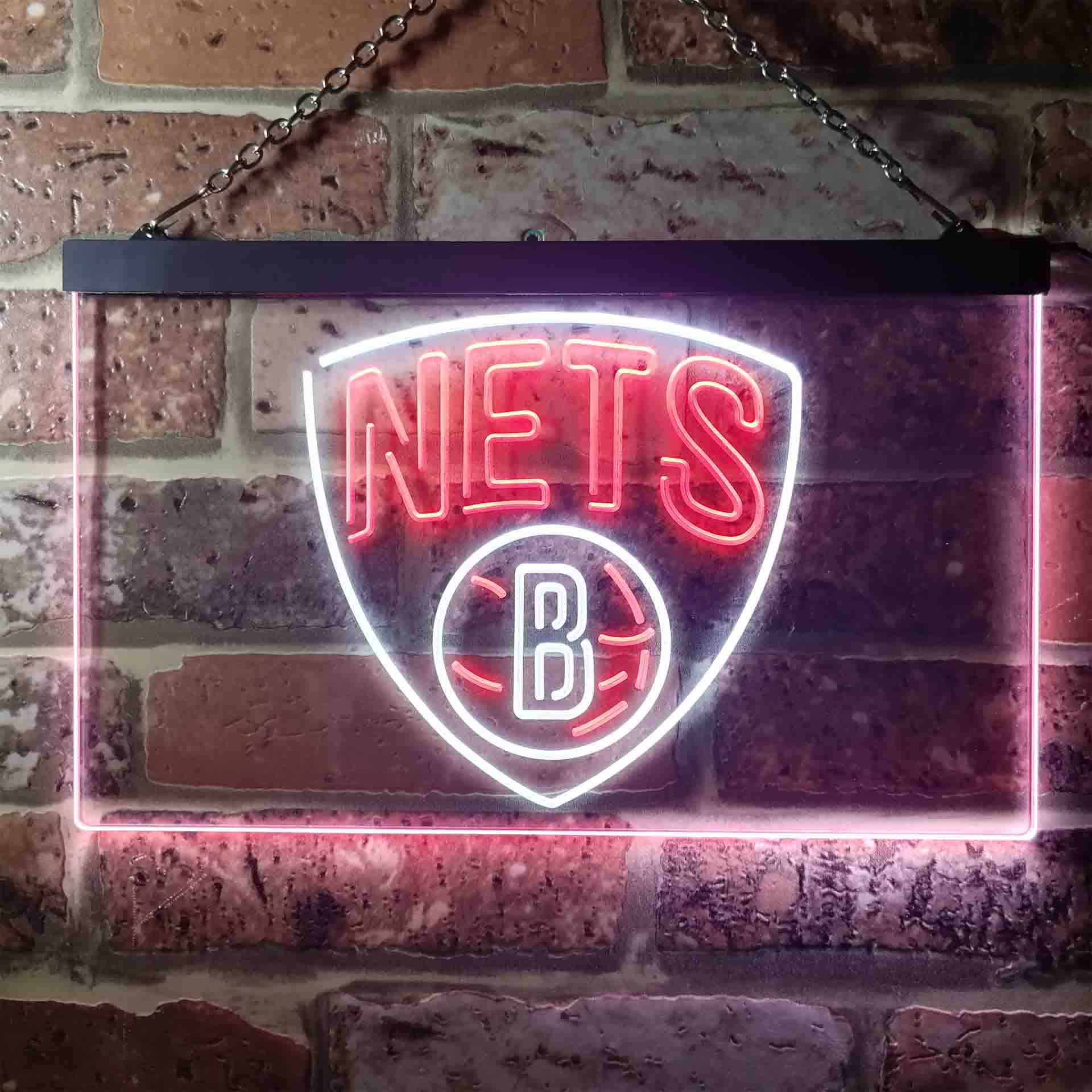 Basketball Brooklyns League Club Nets Man Cave Neon Sign