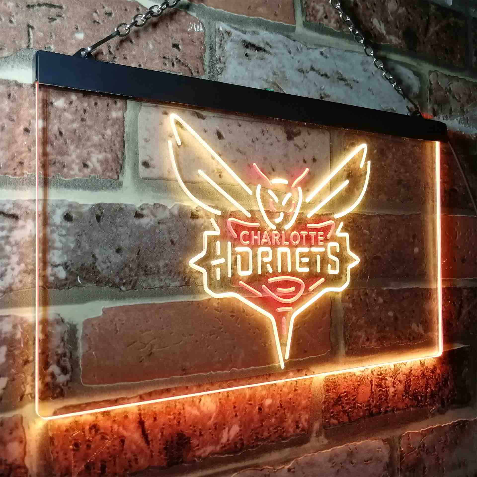 Charlotte League Hornets Club Basketball Souvenir Man Cave Neon Sign
