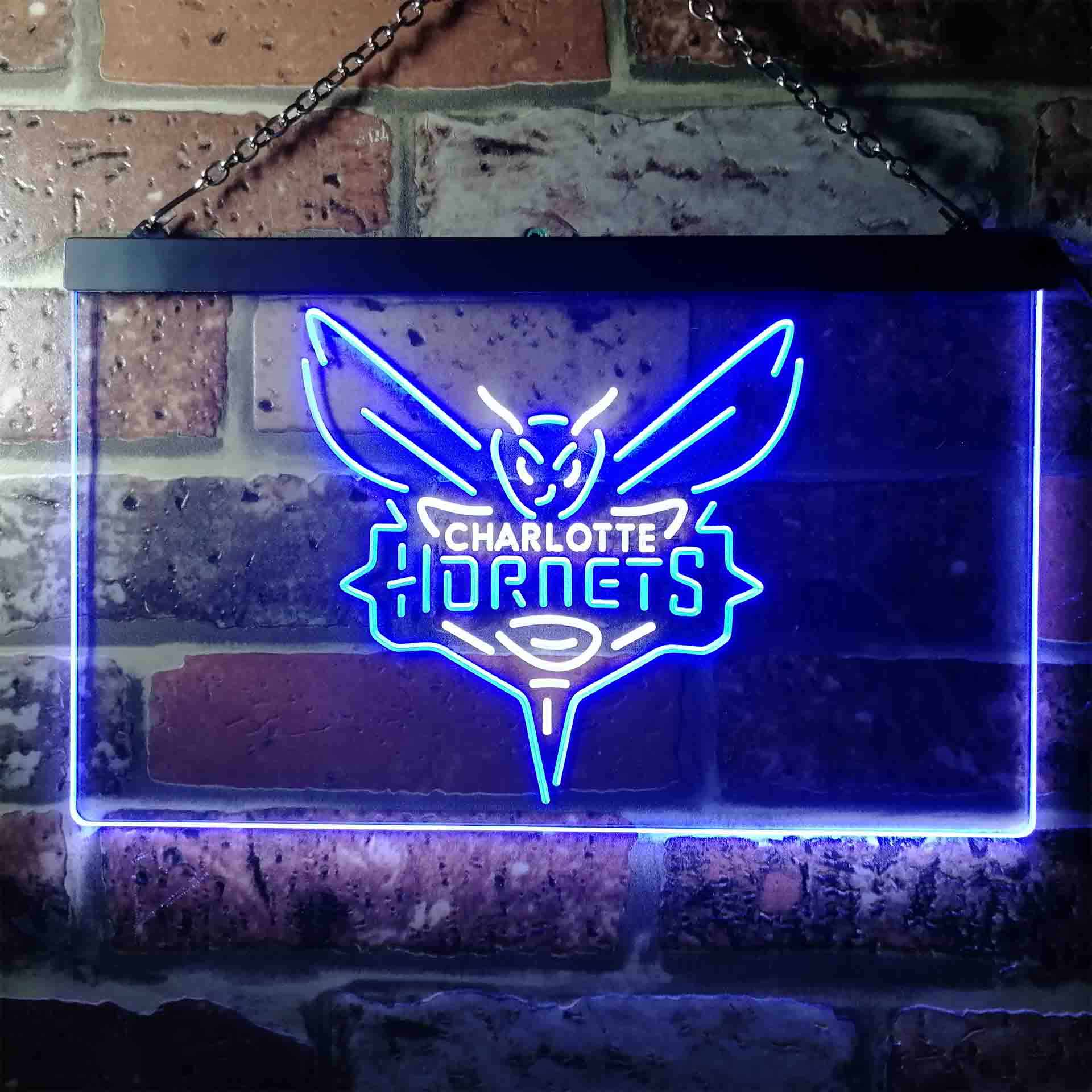 Charlotte League Hornets Club Basketball Souvenir Man Cave Neon Sign