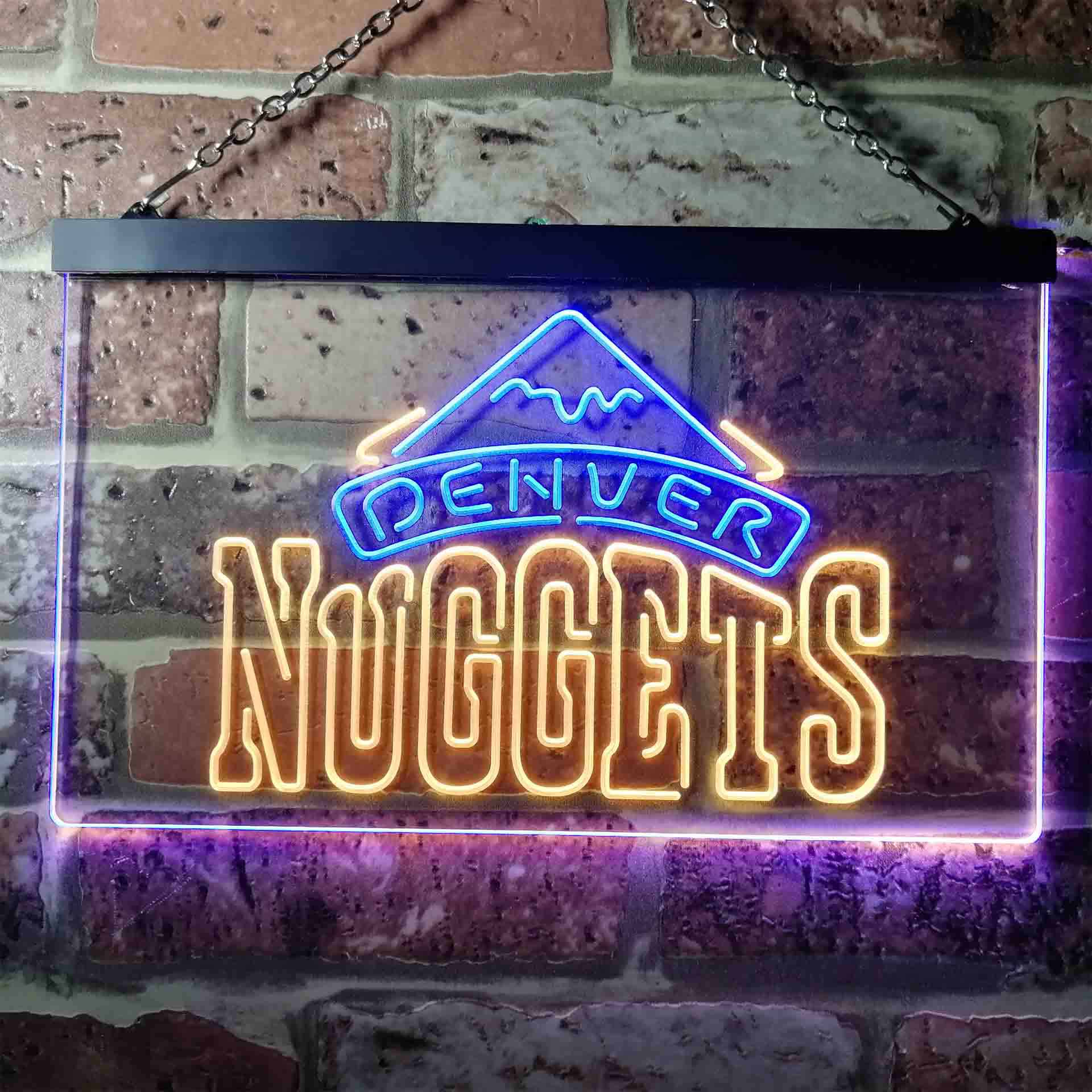 Denvers Sport Club League Team Nuggets Man Cave Neon Sign