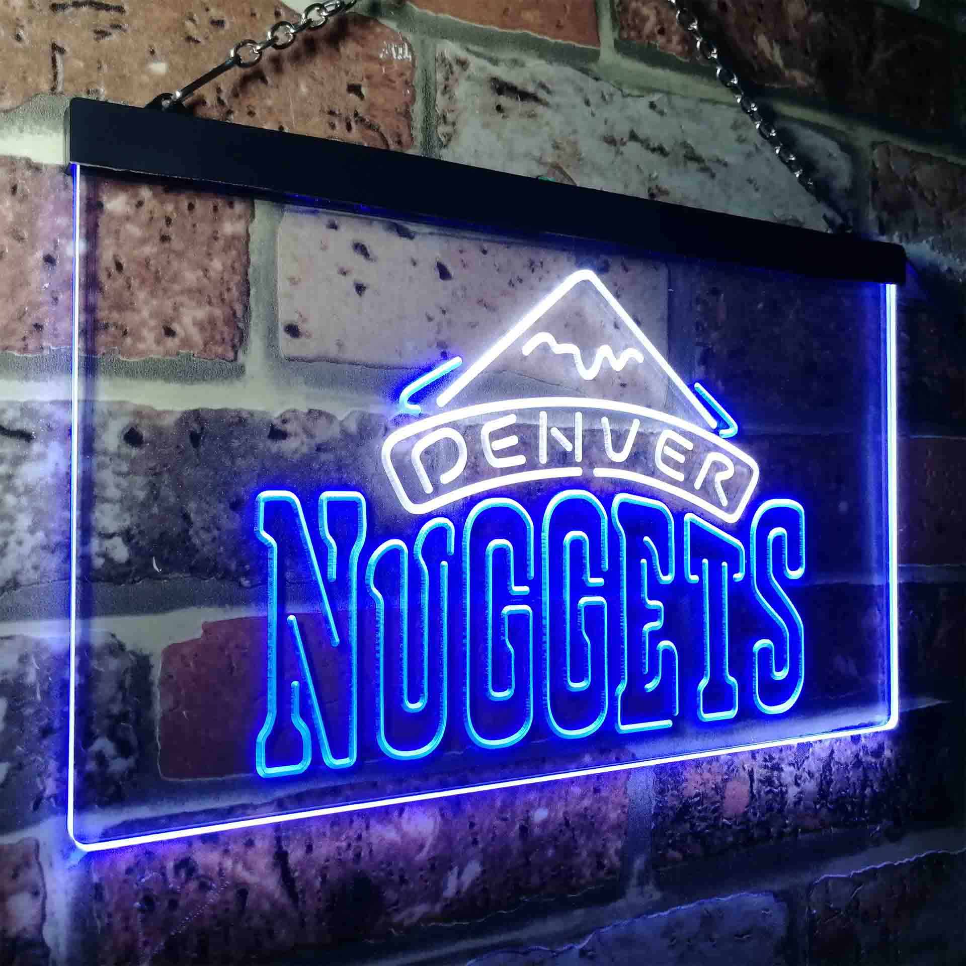 Denvers Sport Club League Team Nuggets Neon Light Up Sign Wall Decor