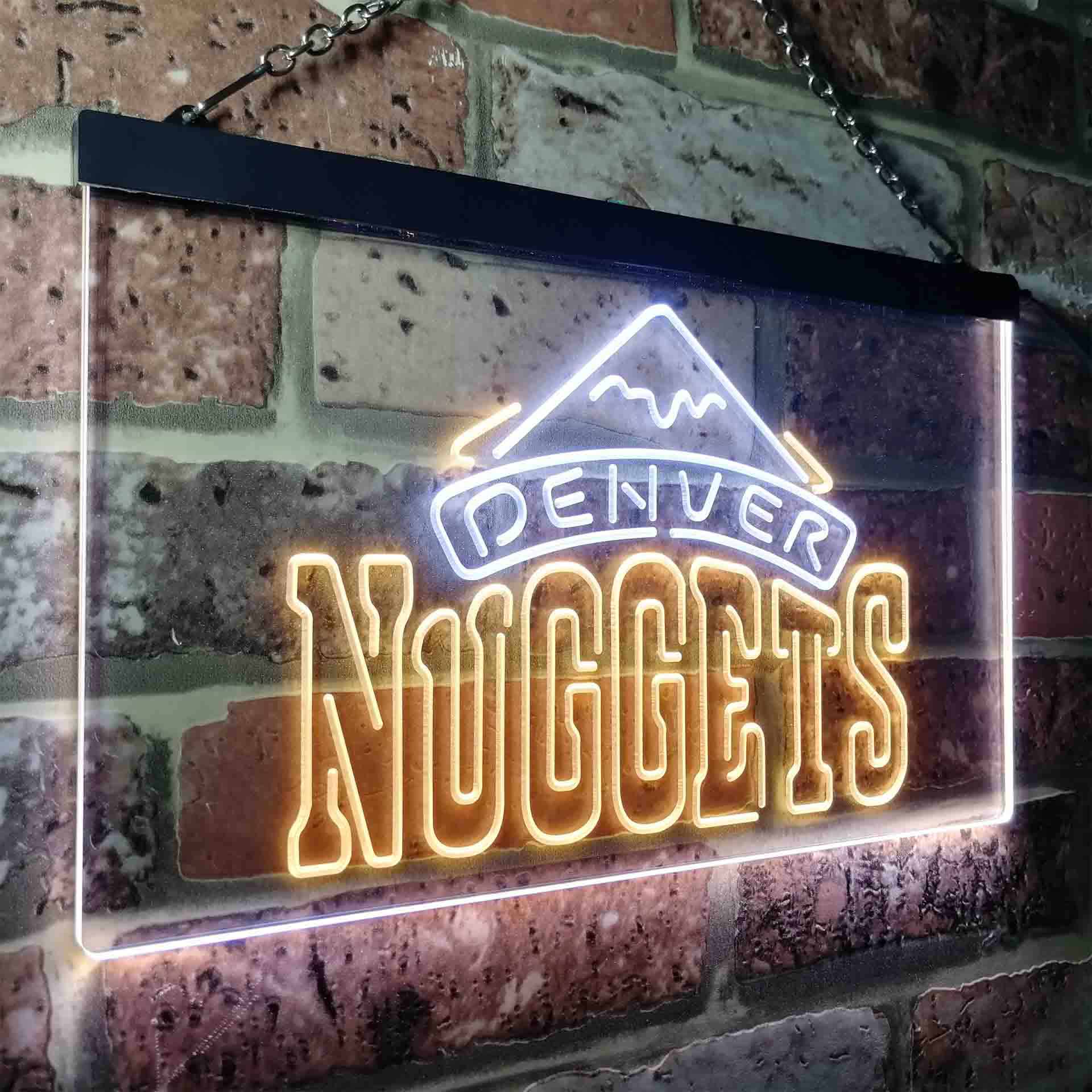 Denvers Sport Club League Team Nuggets Man Cave Neon Sign