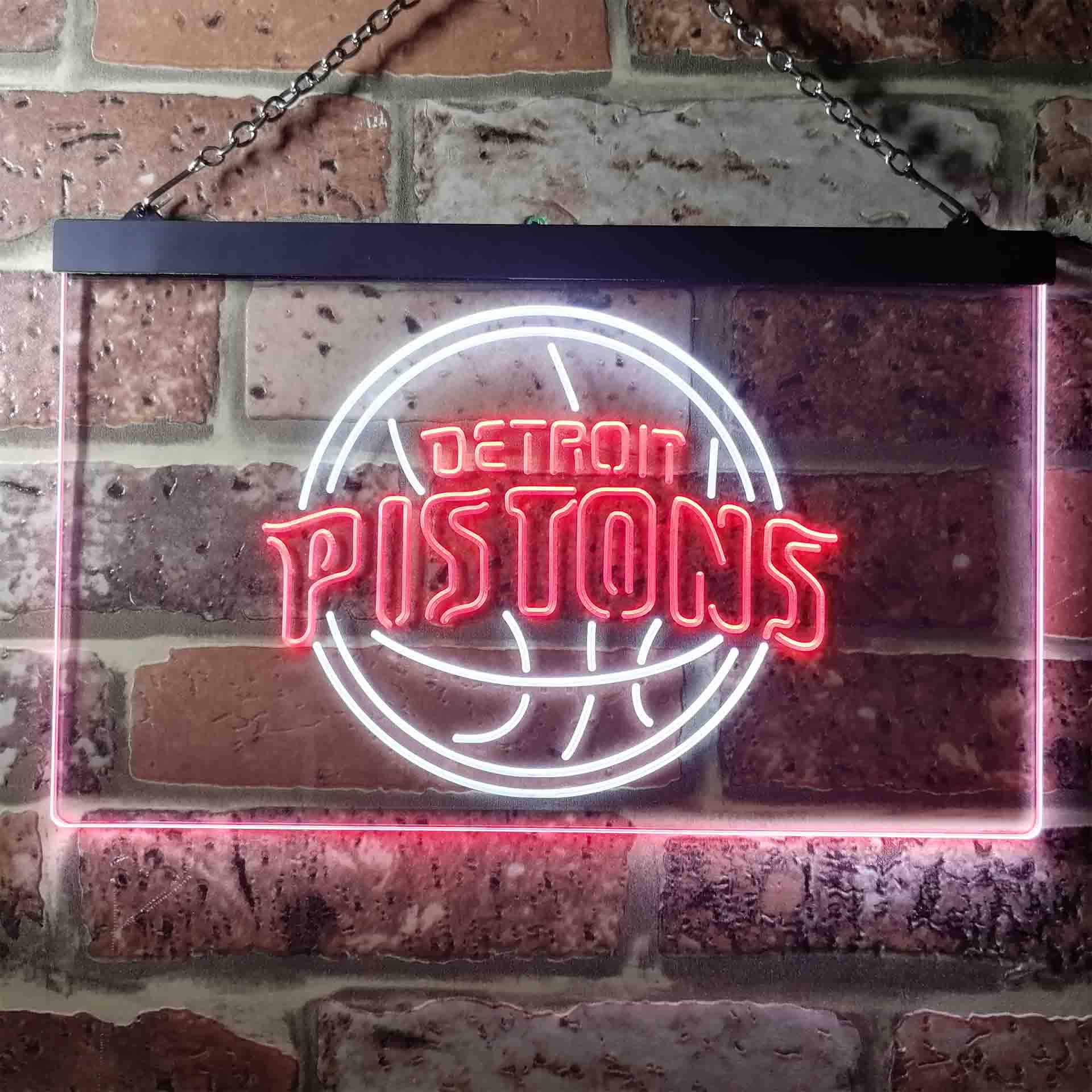 Detroit Pistons Basketball Neon LED Sign
