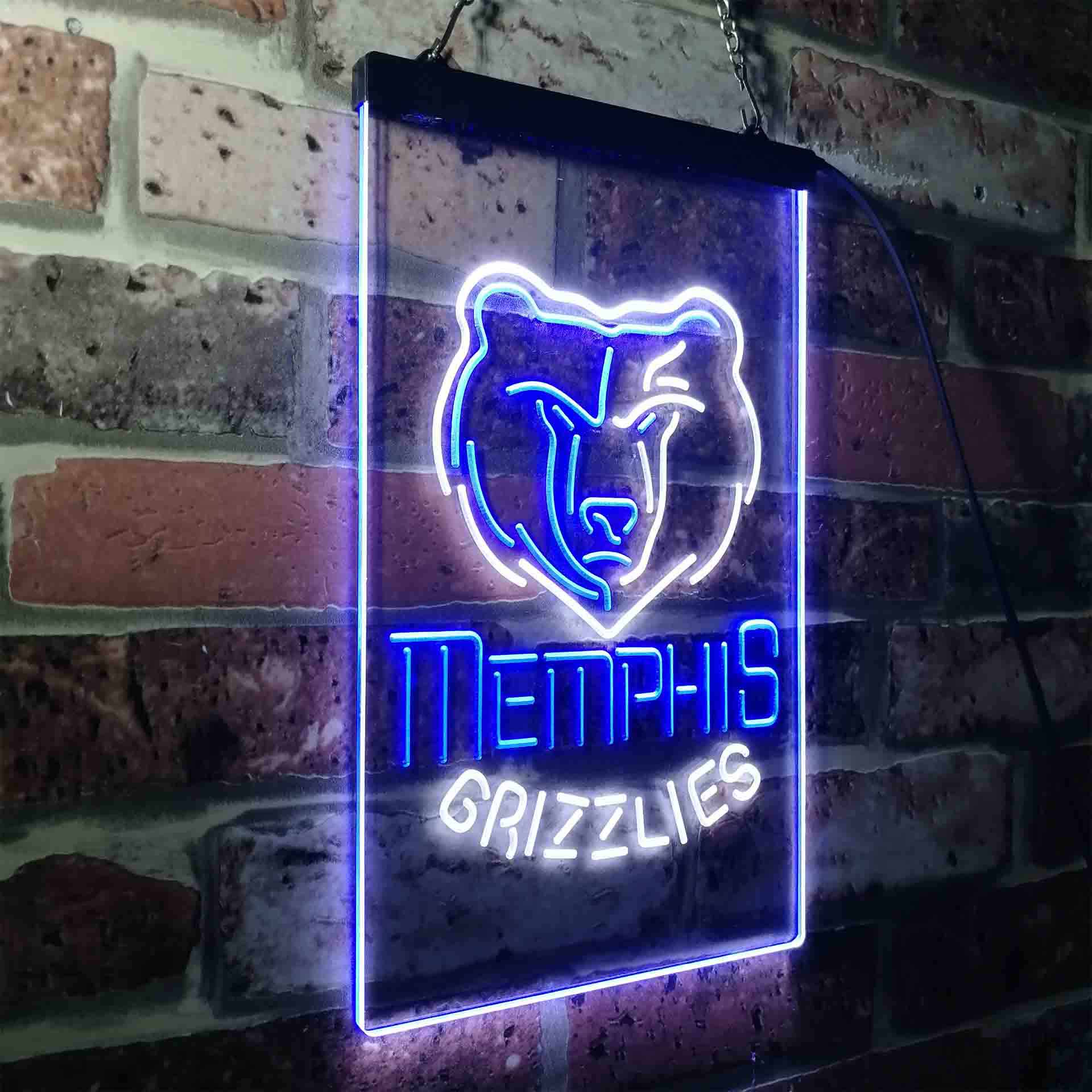 Memphis Grizzlies Neon Light Up Sign Wall Decor