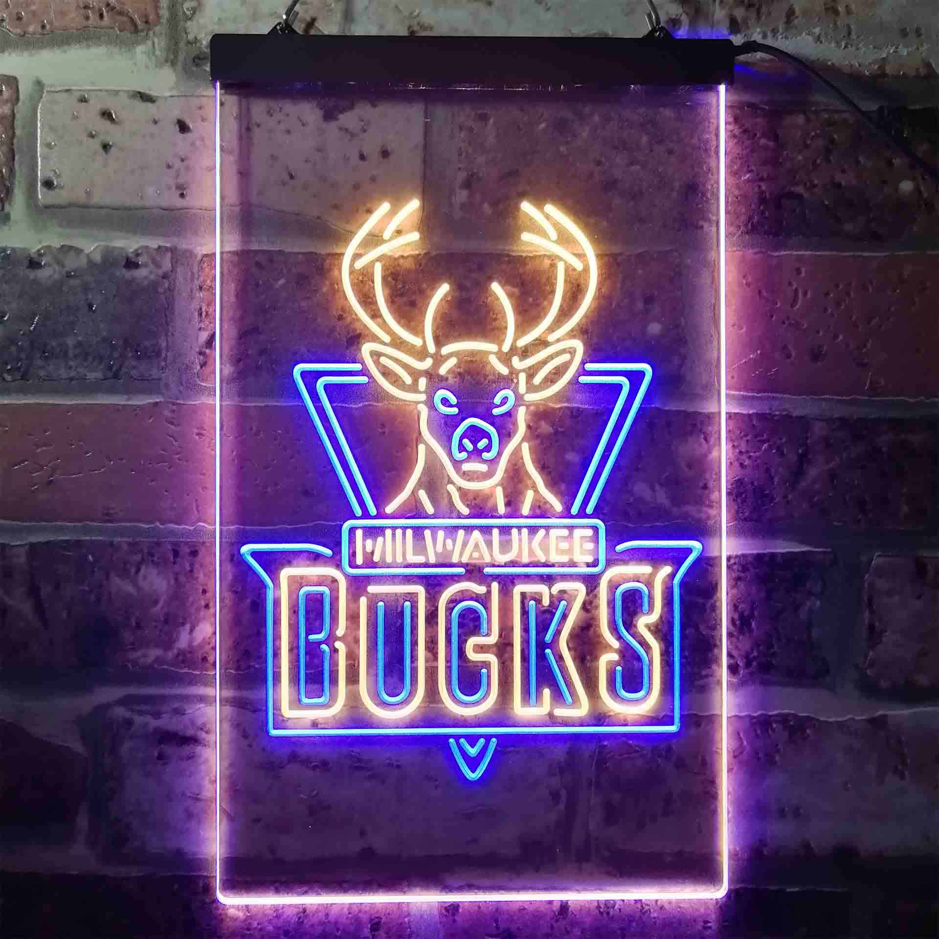 Milwaukee Bucks Man Cave Neon Sign