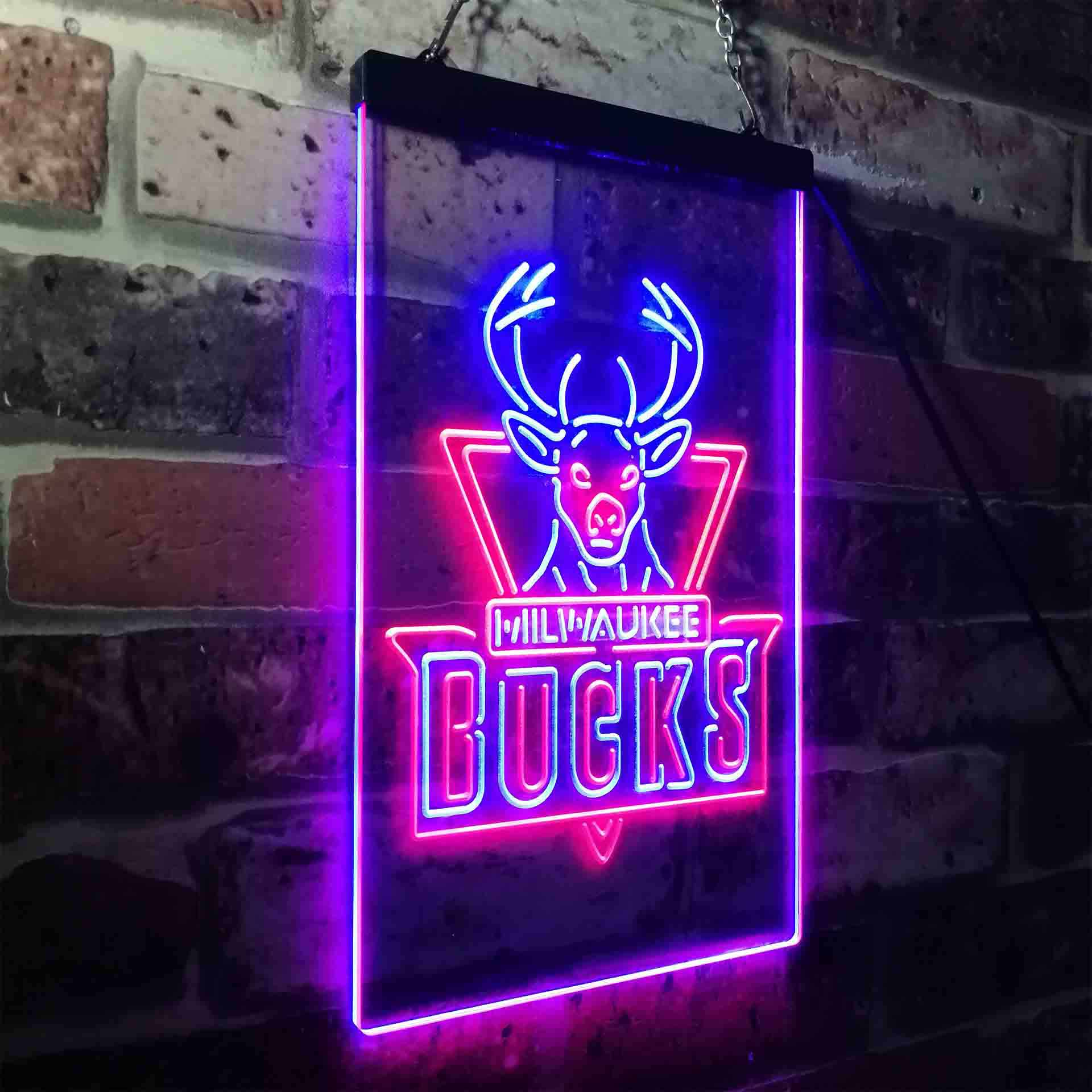 Milwaukee Bucks Basketball Neon LED Sign